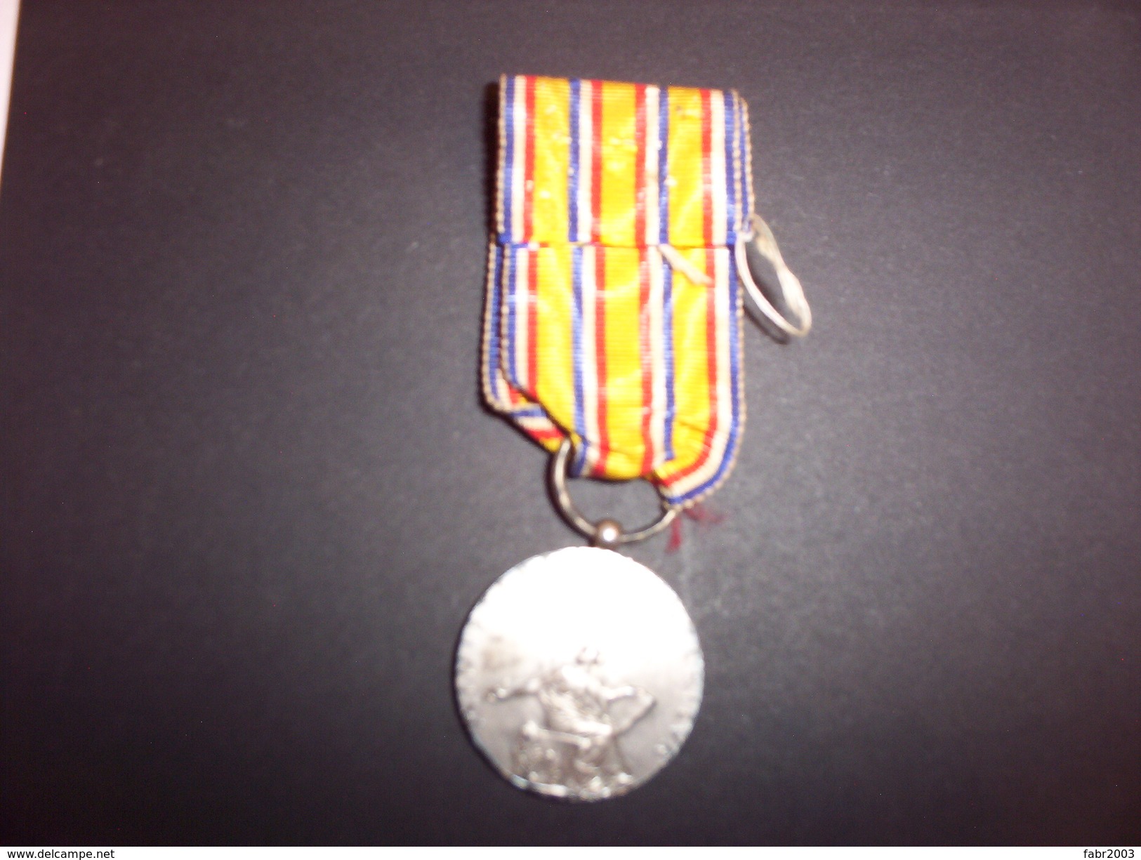 Médaille Ministère De L'Intérieur (O. Roty) Sapeurs Pompiers Argent Dans Son Jus (non Netoyée) - Feuerwehr