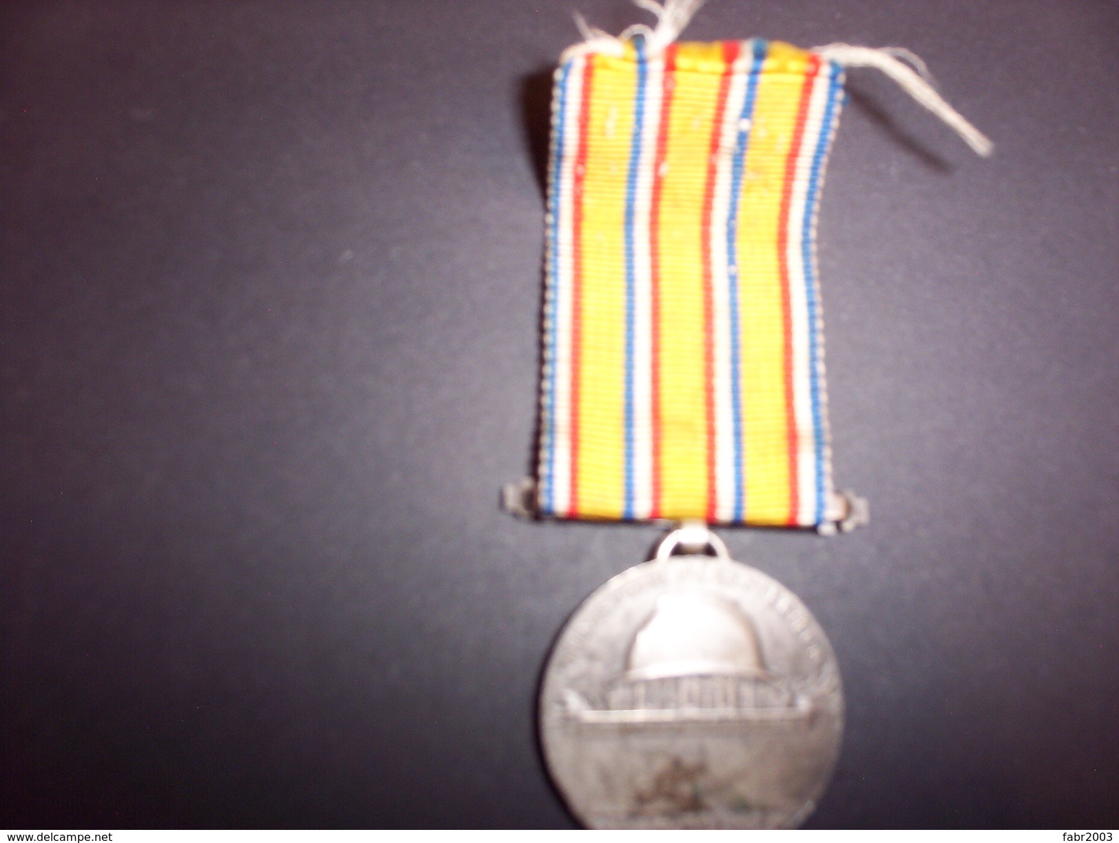 Médaille Ministère De L'Intérieur (1935 L. Bazor) Sapeurs Pompiers Argent Dans Son Jus (non Netoyée) - Firemen