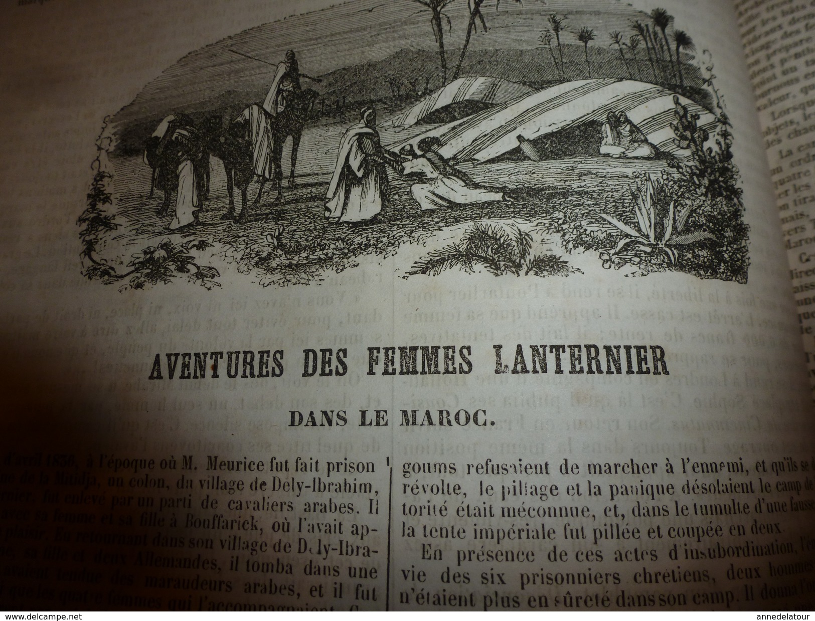 1849  Romans,Contes Et Nouvelles Illustrés: Aventures Des Femmes Lanternier Au Maroc;La Femme,Le Mari Et L'Amant; Etc - 1801-1900