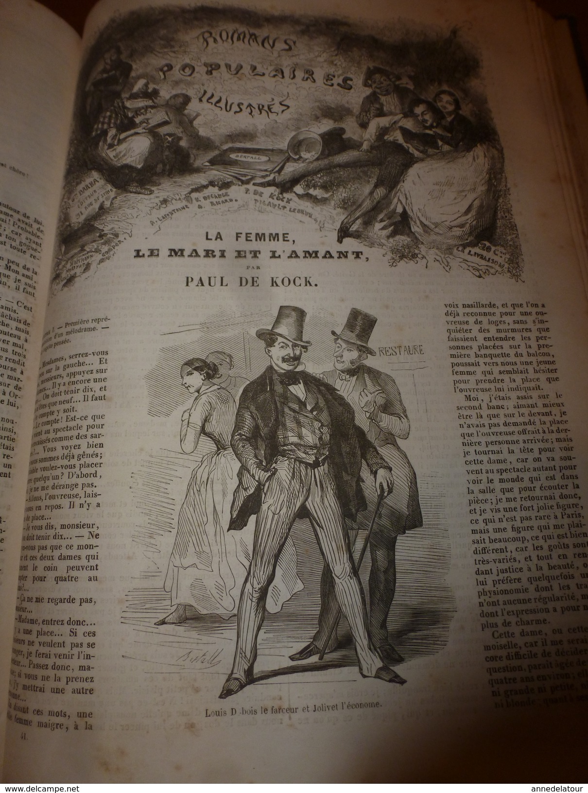 1849  Romans,Contes et Nouvelles illustrés: Aventures des Femmes Lanternier au Maroc;La Femme,Le mari et l'Amant; etc