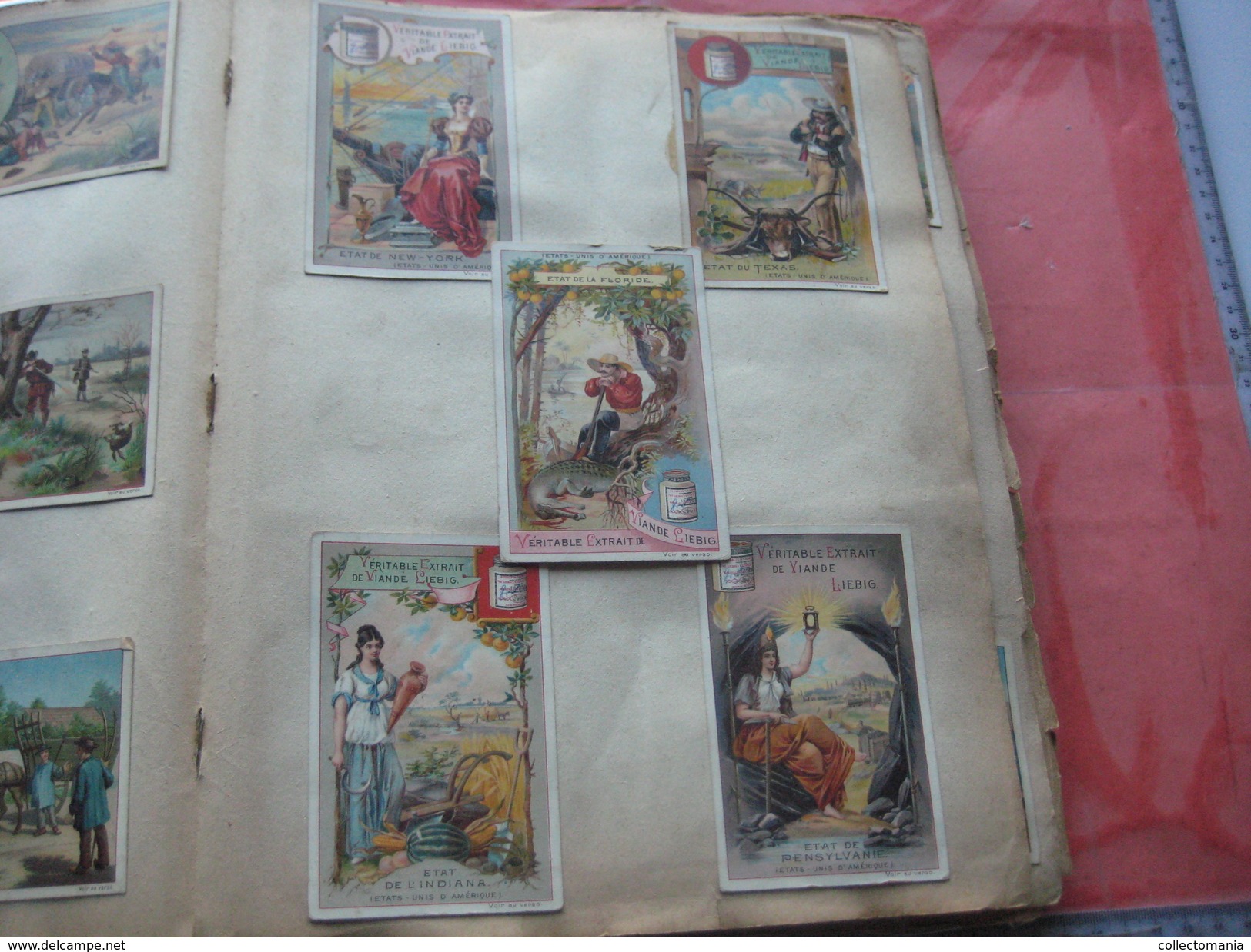 Album c1890, all thematic many litho advertising compl sets, hundreds of trade cards : Liebig, Huntley, many topics