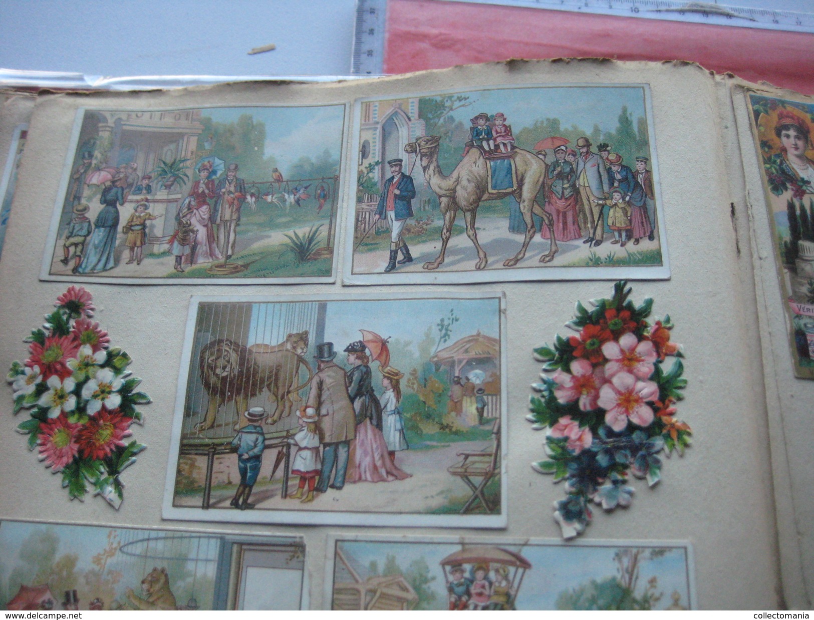 Album c1890, all thematic many litho advertising compl sets, hundreds of trade cards : Liebig, Huntley, many topics