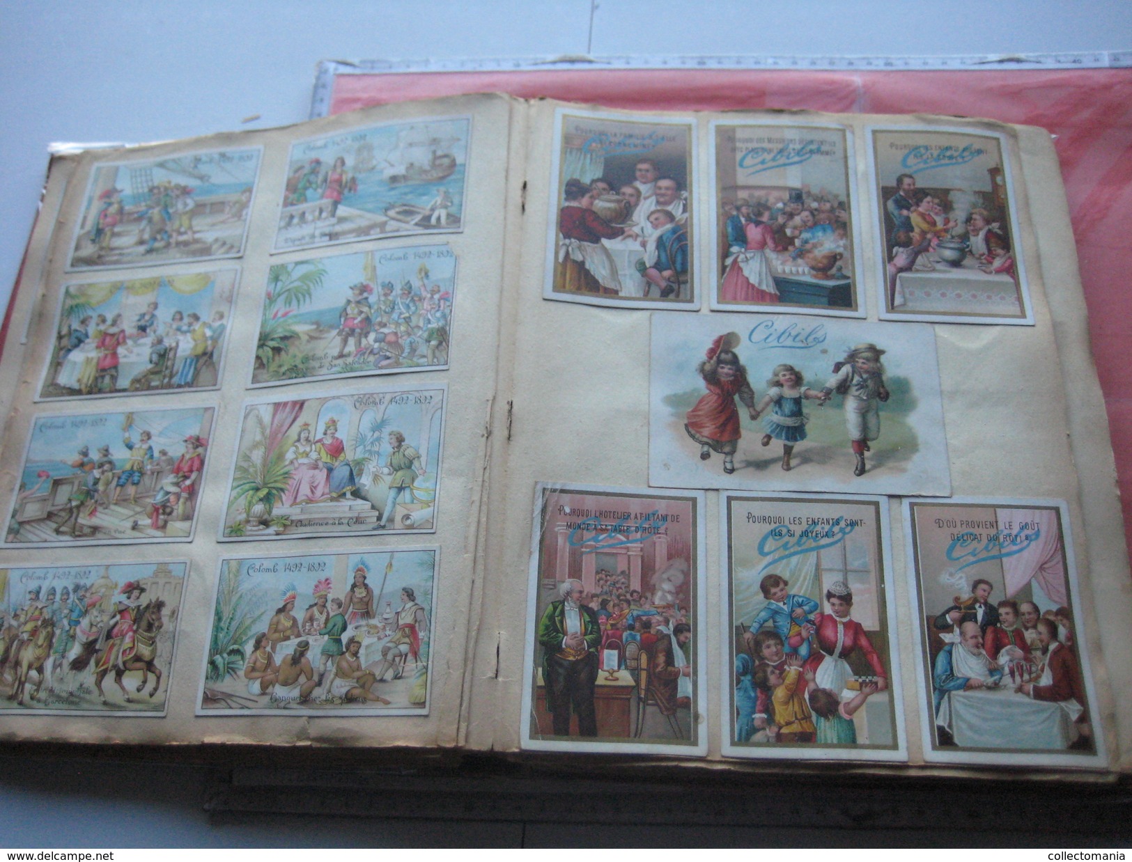 Album c1890, all thematic many litho advertising compl sets, hundreds of trade cards : Liebig, Huntley, many topics