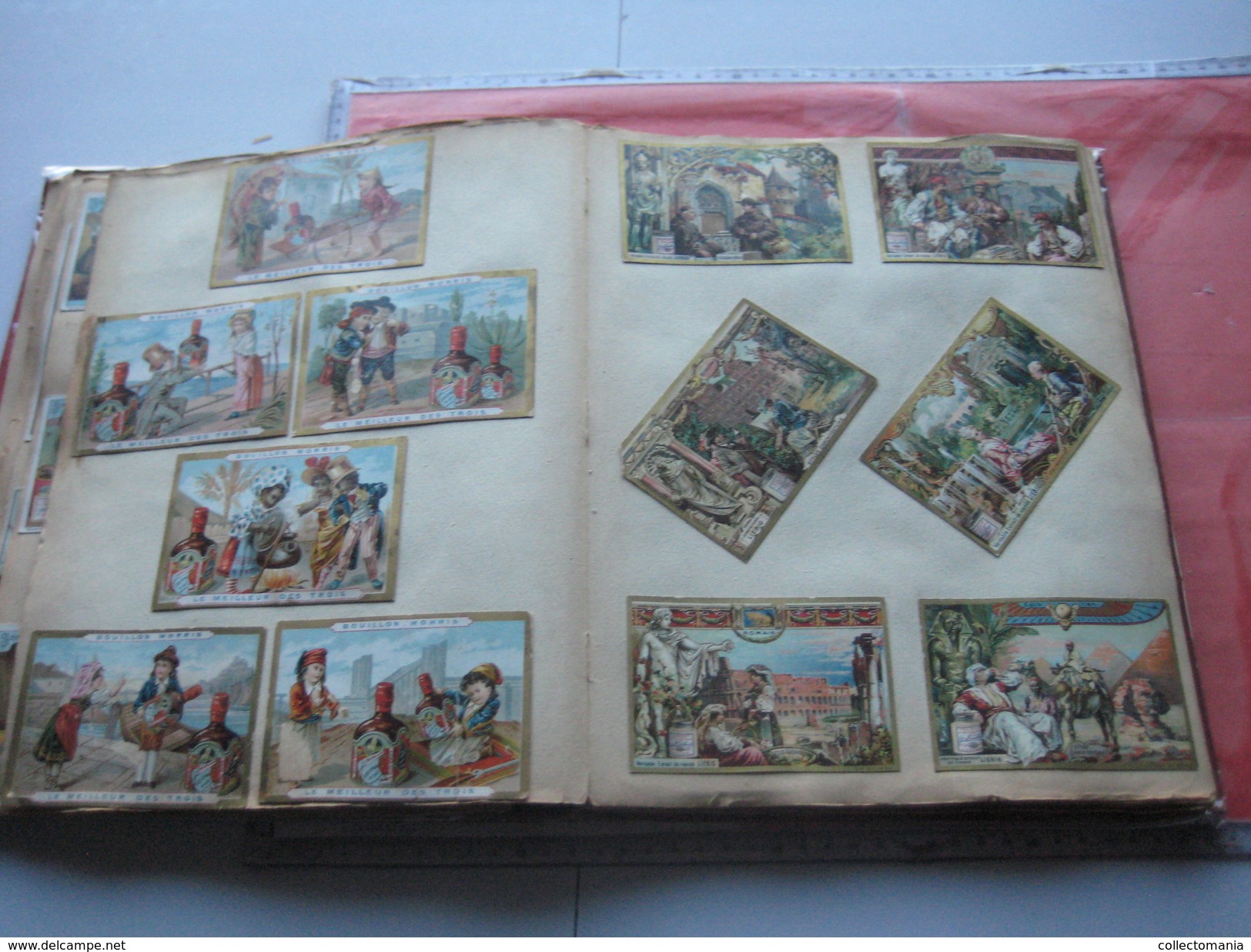 Album c1890, all thematic many litho advertising compl sets, hundreds of trade cards : Liebig, Huntley, many topics