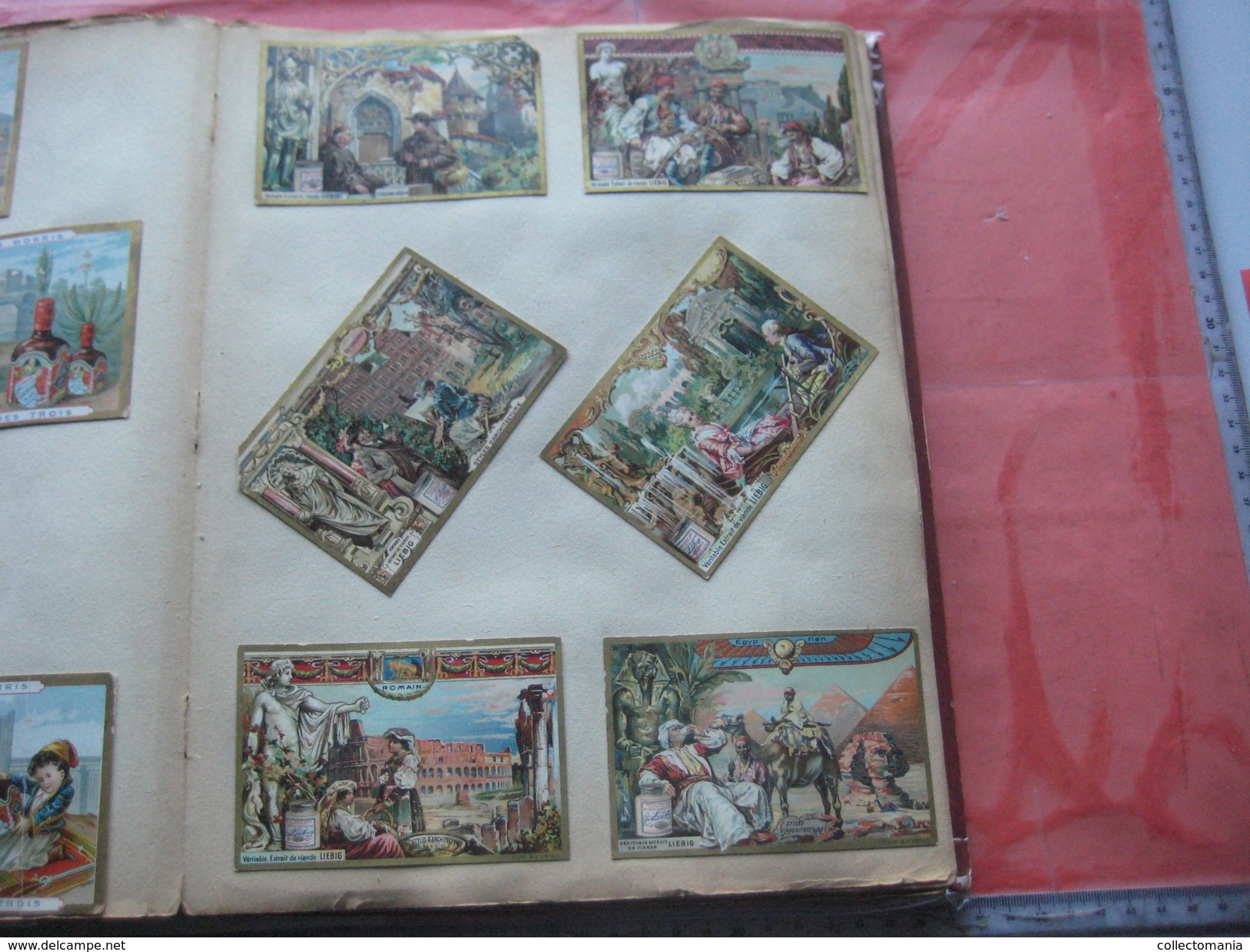 Album c1890, all thematic many litho advertising compl sets, hundreds of trade cards : Liebig, Huntley, many topics