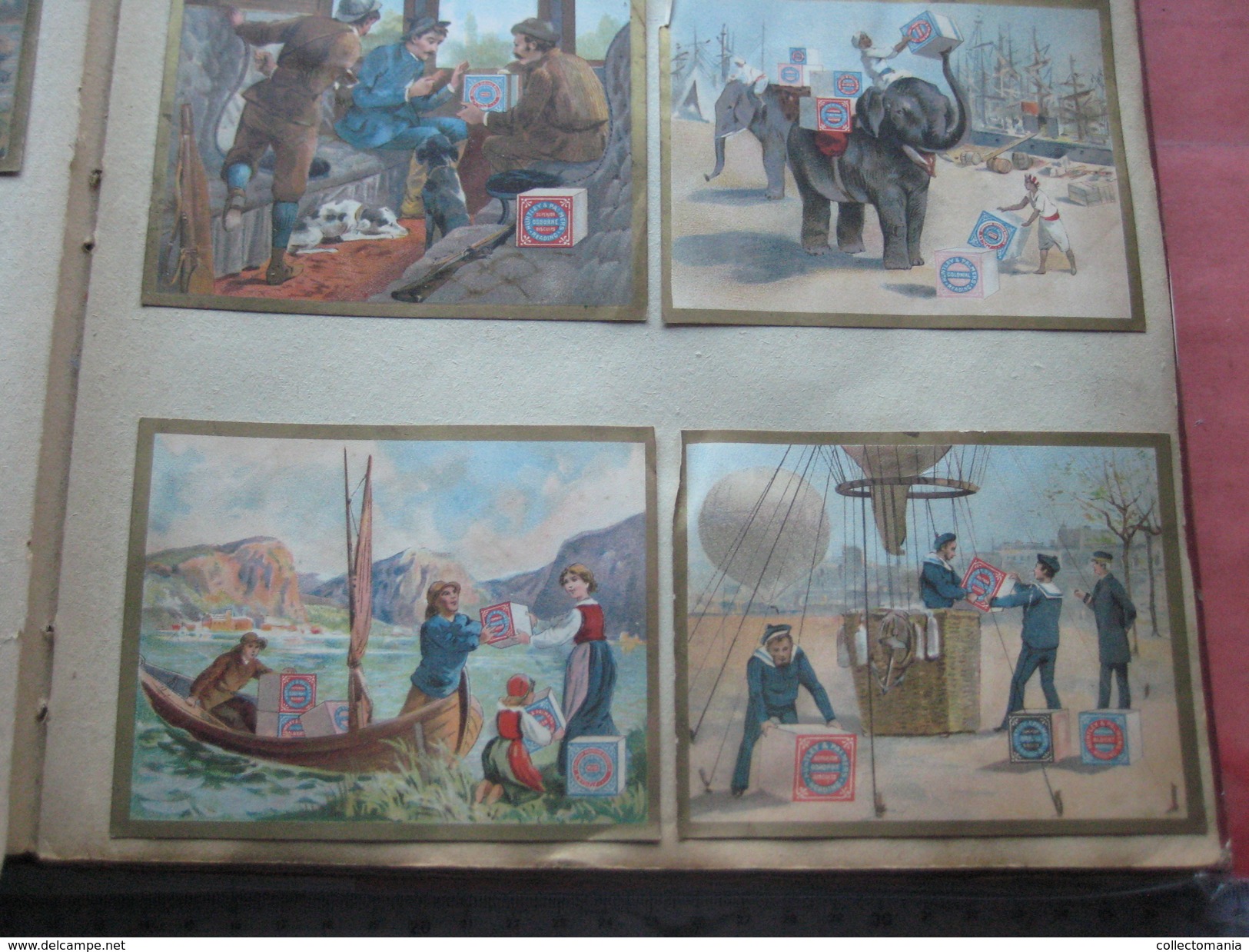 Album c1890, all thematic many litho advertising compl sets, hundreds of trade cards : Liebig, Huntley, many topics