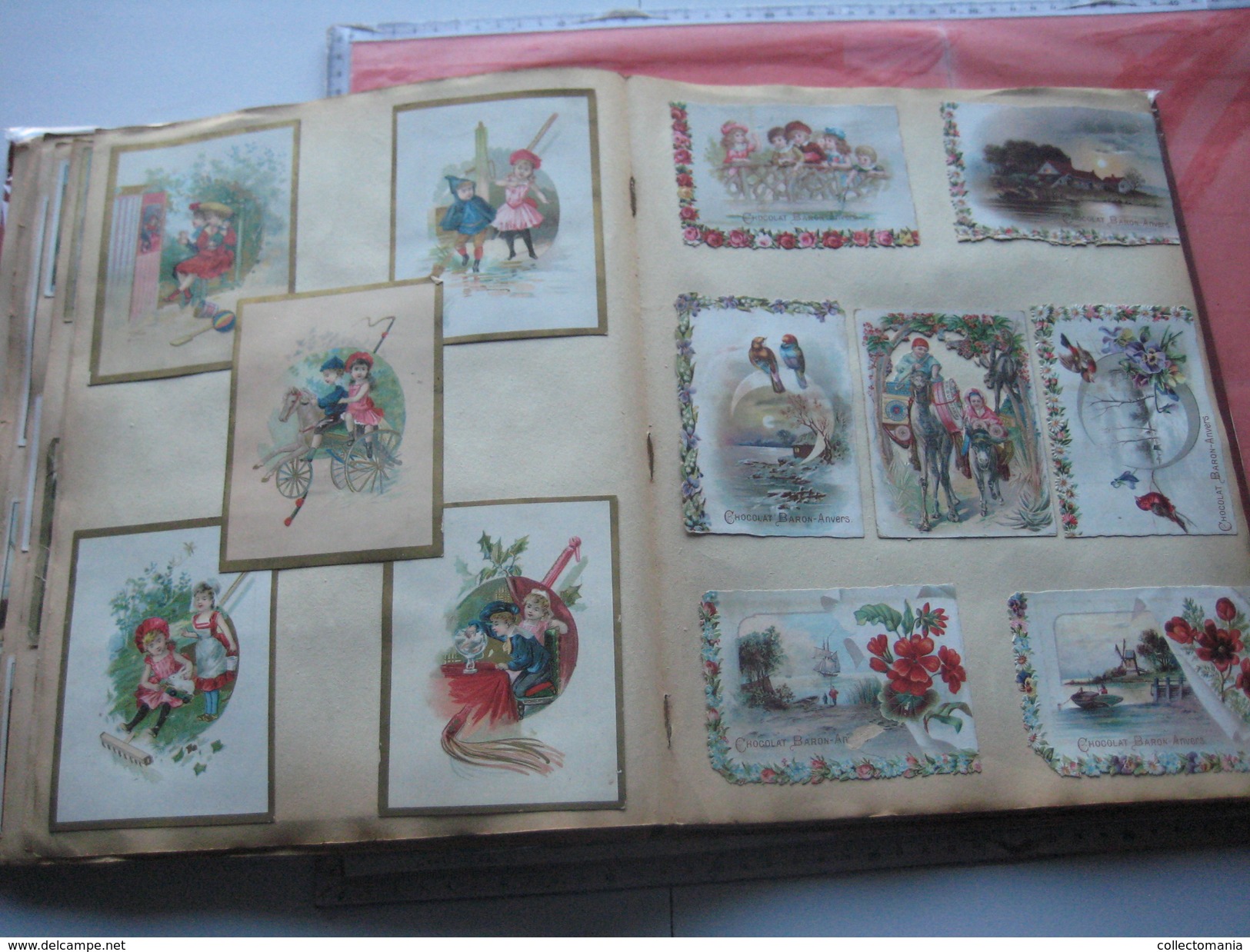 Album c1890, all thematic many litho advertising compl sets, hundreds of trade cards : Liebig, Huntley, many topics