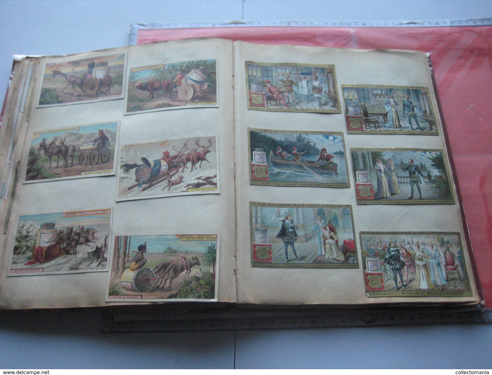 Album c1890, all thematic many litho advertising compl sets, hundreds of trade cards : Liebig, Huntley, many topics