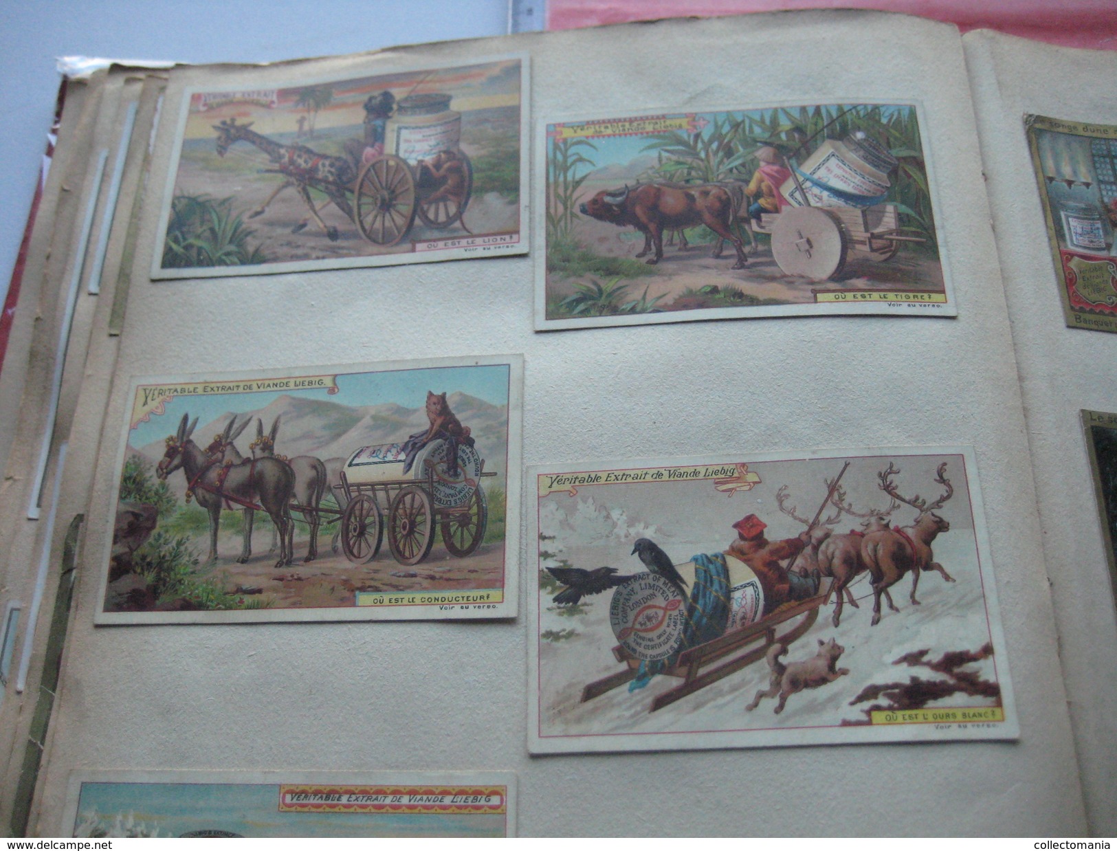 Album c1890, all thematic many litho advertising compl sets, hundreds of trade cards : Liebig, Huntley, many topics