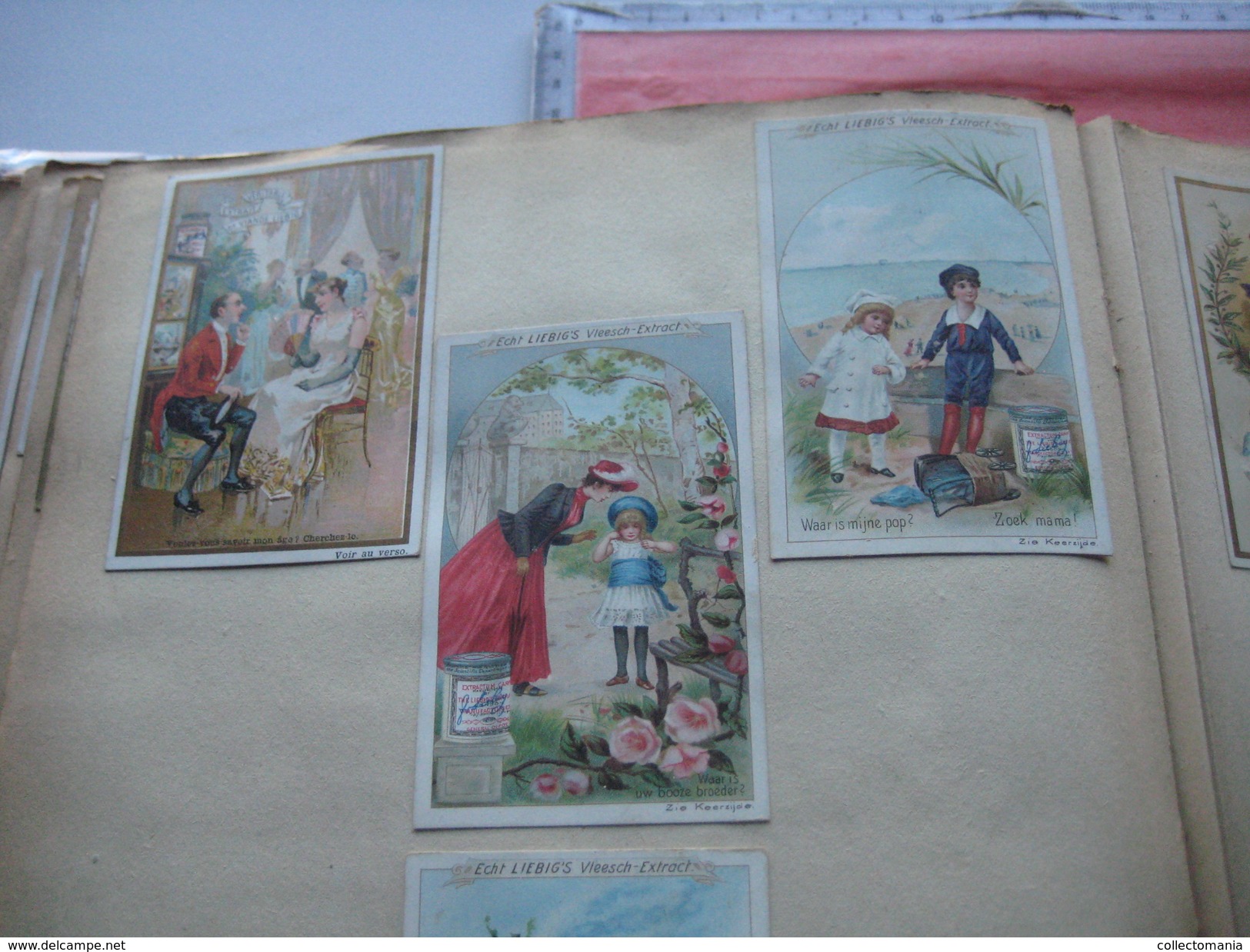 Album c1890, all thematic many litho advertising compl sets, hundreds of trade cards : Liebig, Huntley, many topics