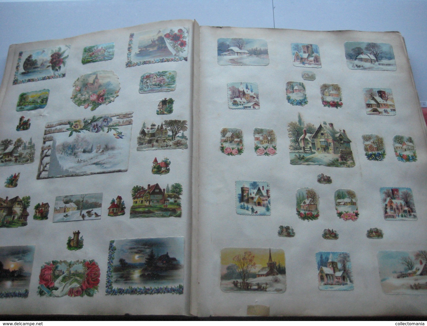 tres ancien epaix (dikke) Album chromos Glanzbilder far before 1900 also advertising cards, expo 1900 & postman SERIE