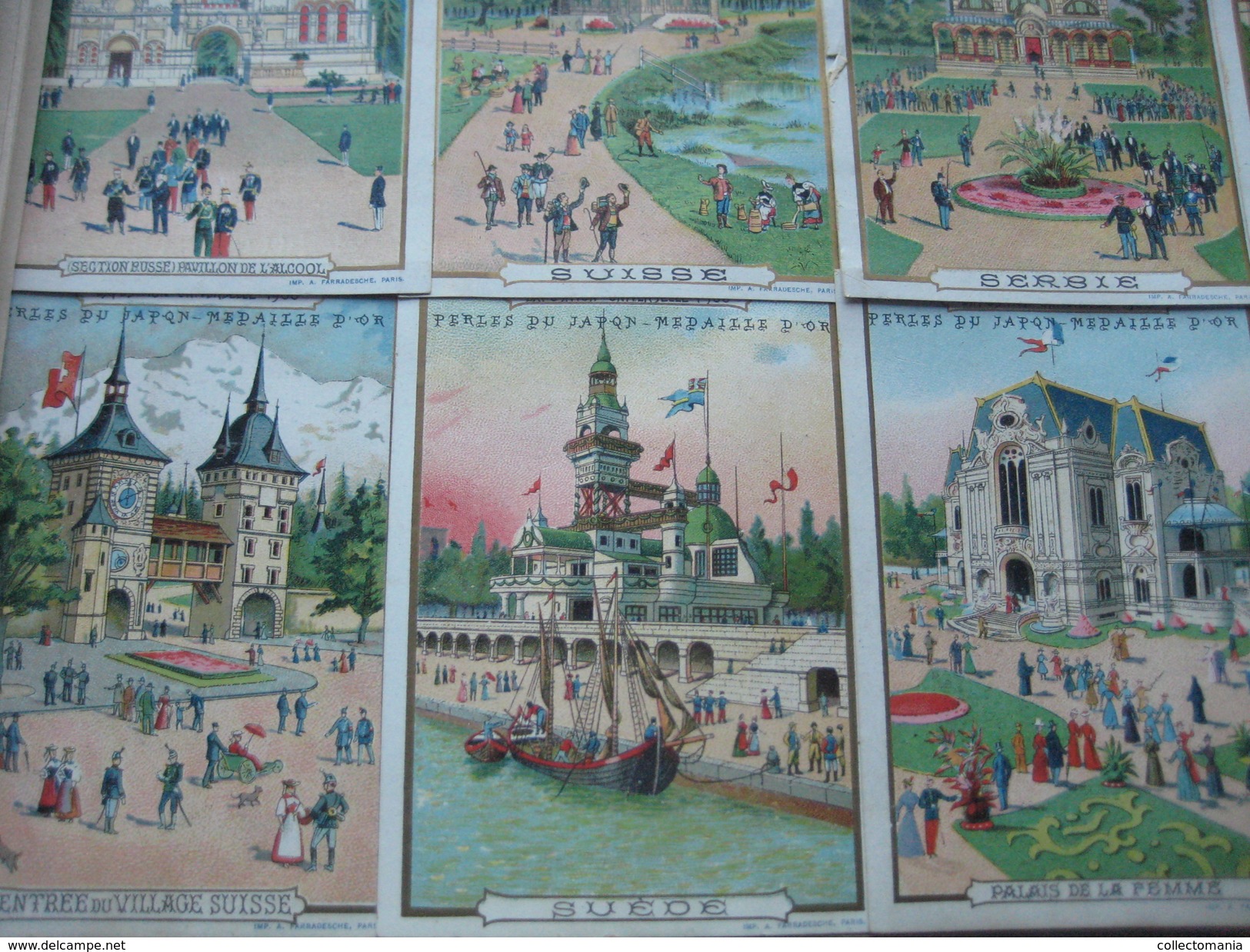 tres ancien epaix (dikke) Album chromos Glanzbilder far before 1900 also advertising cards, expo 1900 & postman SERIE