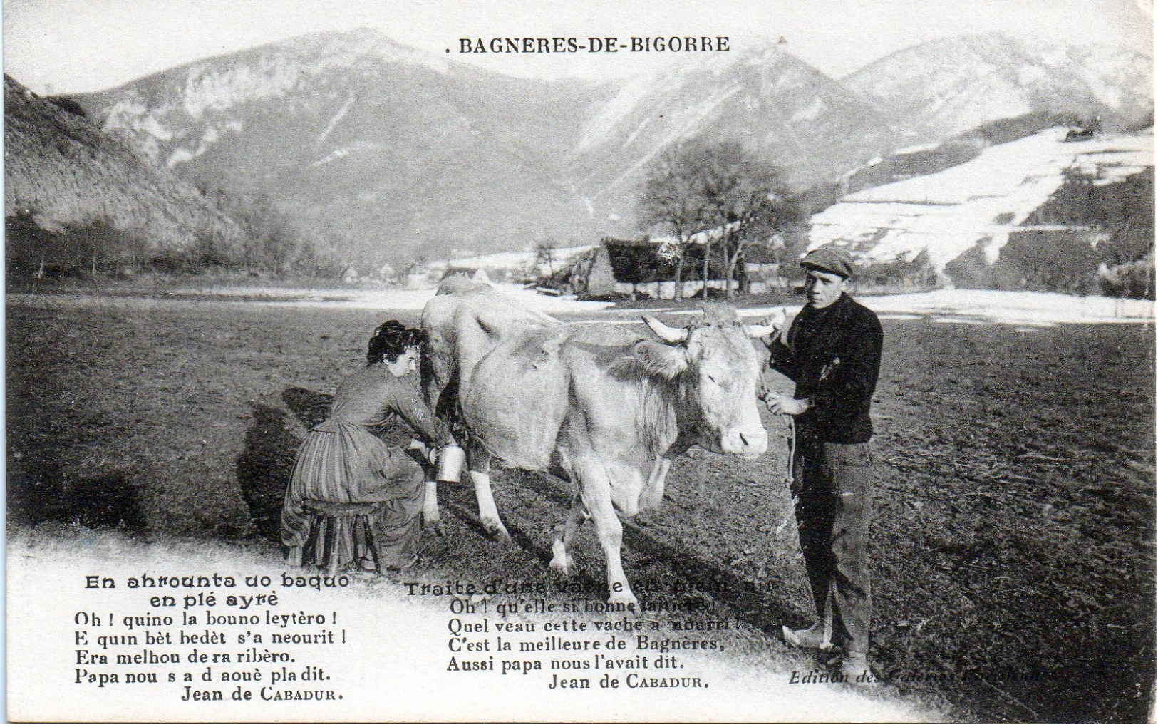 - A2 -65 - BAGNERES-DE-BIGORRE- Traite D' Une Vache - Animée - Bagneres De Bigorre