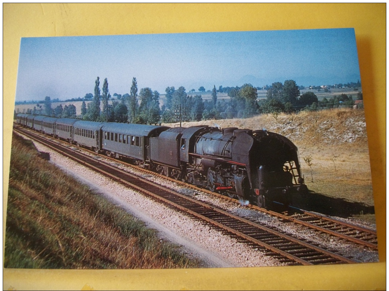 TRAIN 4100 - LOCOMOTIVE 141 R A CHARBON DOTEE DE 4 ESSIEUX BOXPOK (SERIE 1021 A 1340) GRA.... - 1959 (SCANS RECTO/VERSO) - Trains