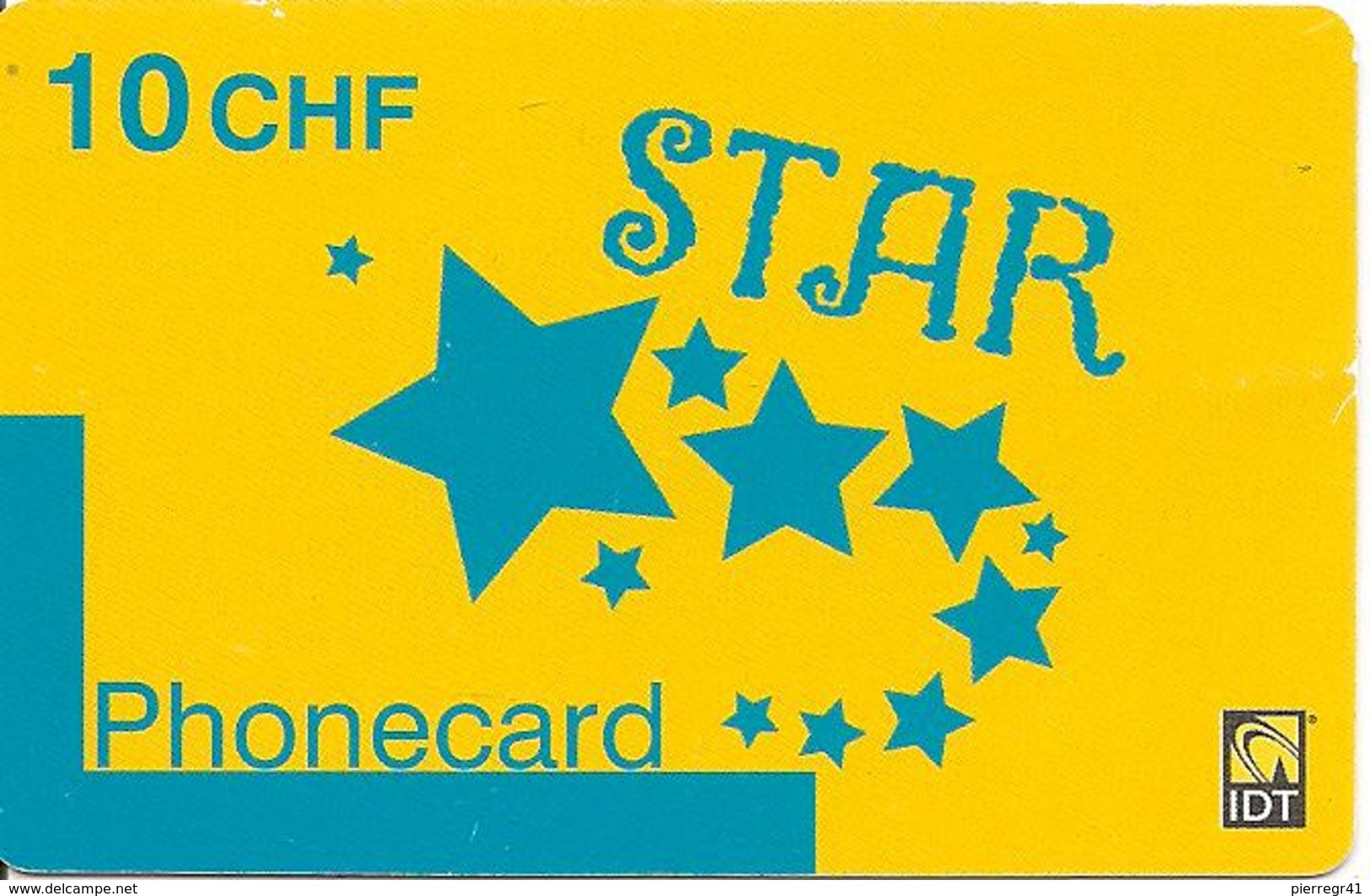 CARTE-PREPAYEE-SUISSE-IDT-10CHF-STAR-09/2008 -TBE- - Schweiz