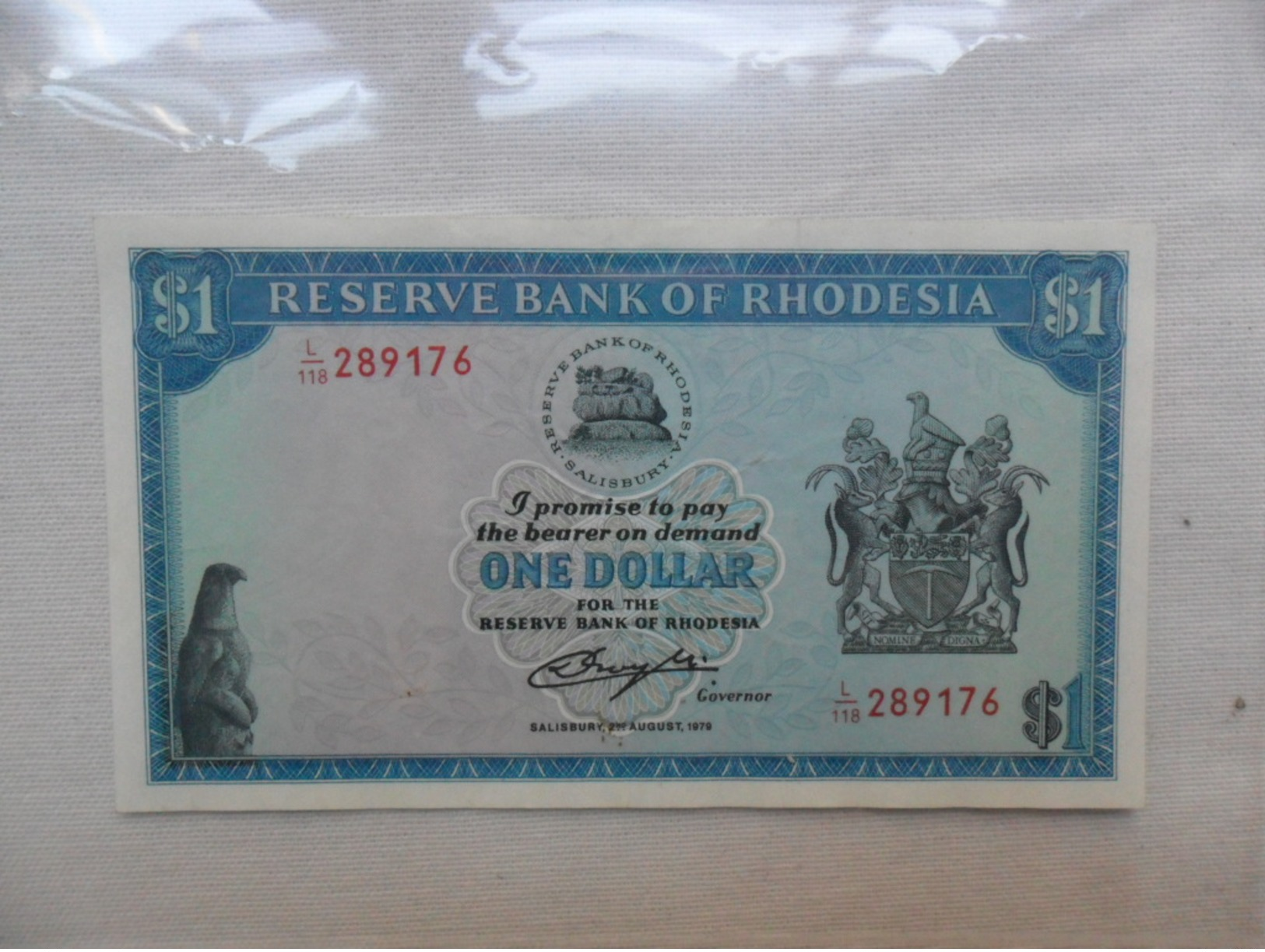 BANKNOTE: RHODESIA 1 DOLAR    KM#38    2 /AGOSTO /1979   ESTADOS : BC - Rhodesia