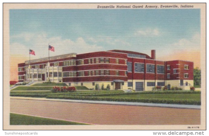 Indiana Evansville The New Evansville Armory Curteich - Evansville