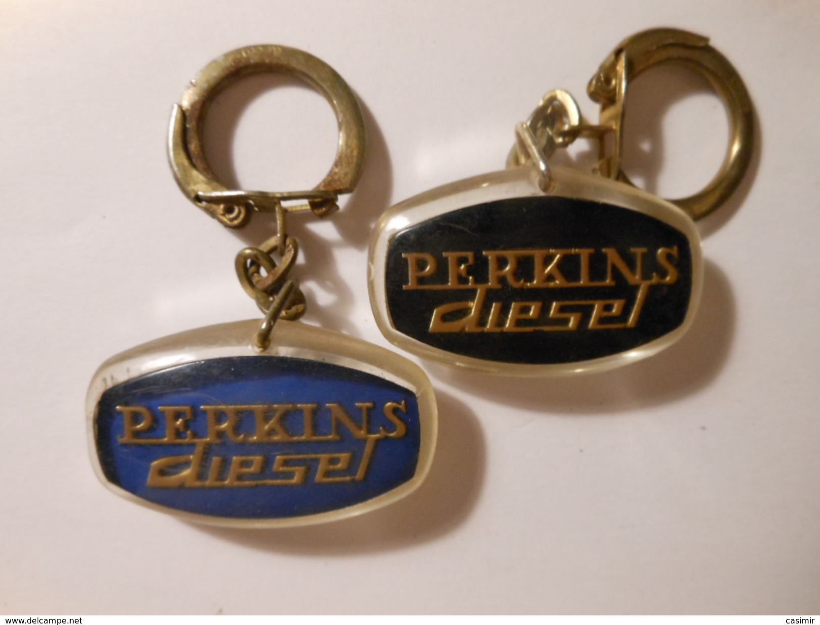 PC0279 - Porte Clé Ancien PERKINS DIESEL Bleu Et Noir - Key-rings