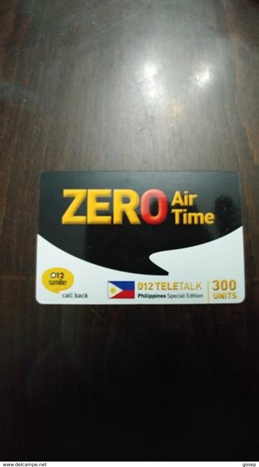 Israel-ZERO-air Time-(35)-012 Teletalk-philippines Special Edition-(300units)-(012smile Call Back)-out Side - Philippines