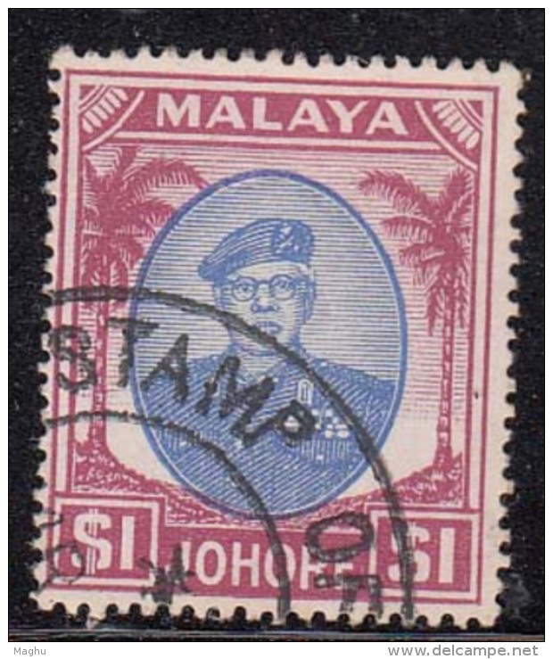 Johore Used 1949, $1.00 Malaya ( - Johore
