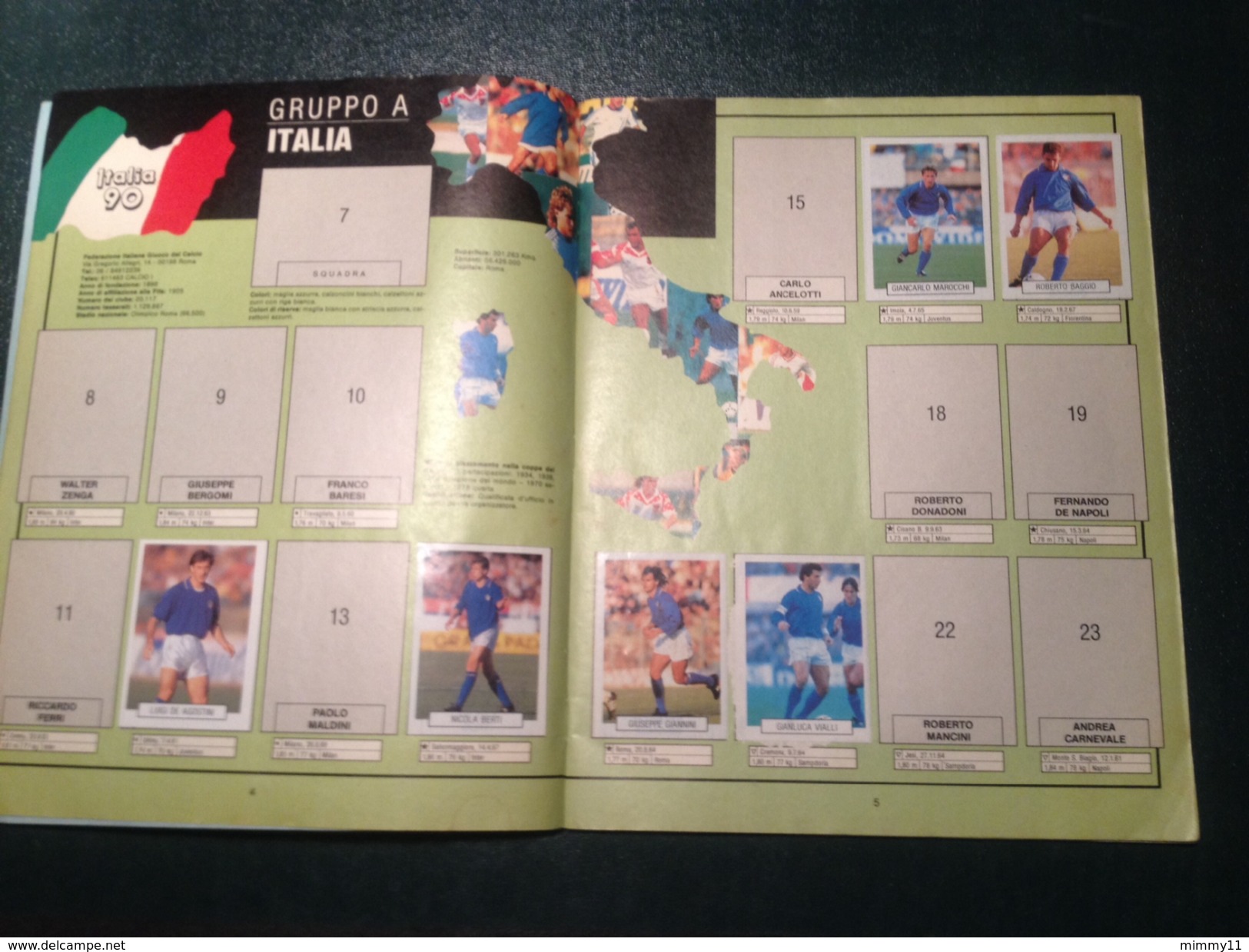 Album Italia '90 - Non Completo - Edizione Italiana