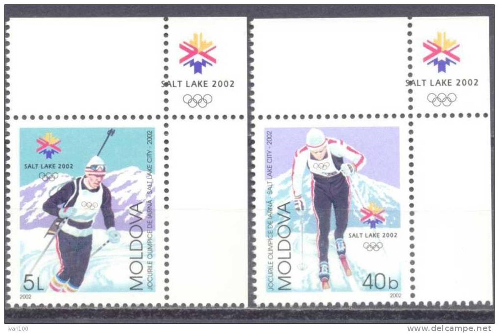 2002. Moldova, Olympic Games Salt Lake City, 2v,  Mint/** - Moldova