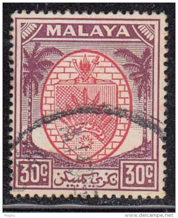 30c Negri Sembilan Used 1949 Series, 1955, Definitive, Malaya, - Negri Sembilan