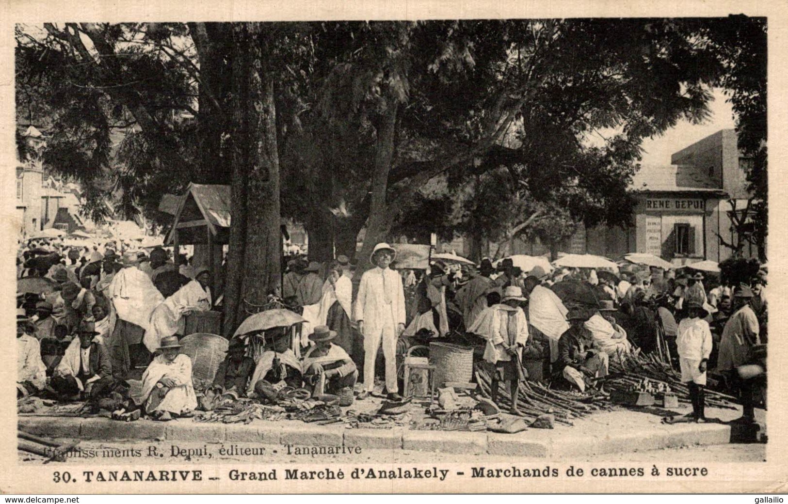 MADAGASCAR TANANARIVE GRAND MARCHE D'ANALAKELY MARCHANDS DE CANNES A SUCRE - Madagascar