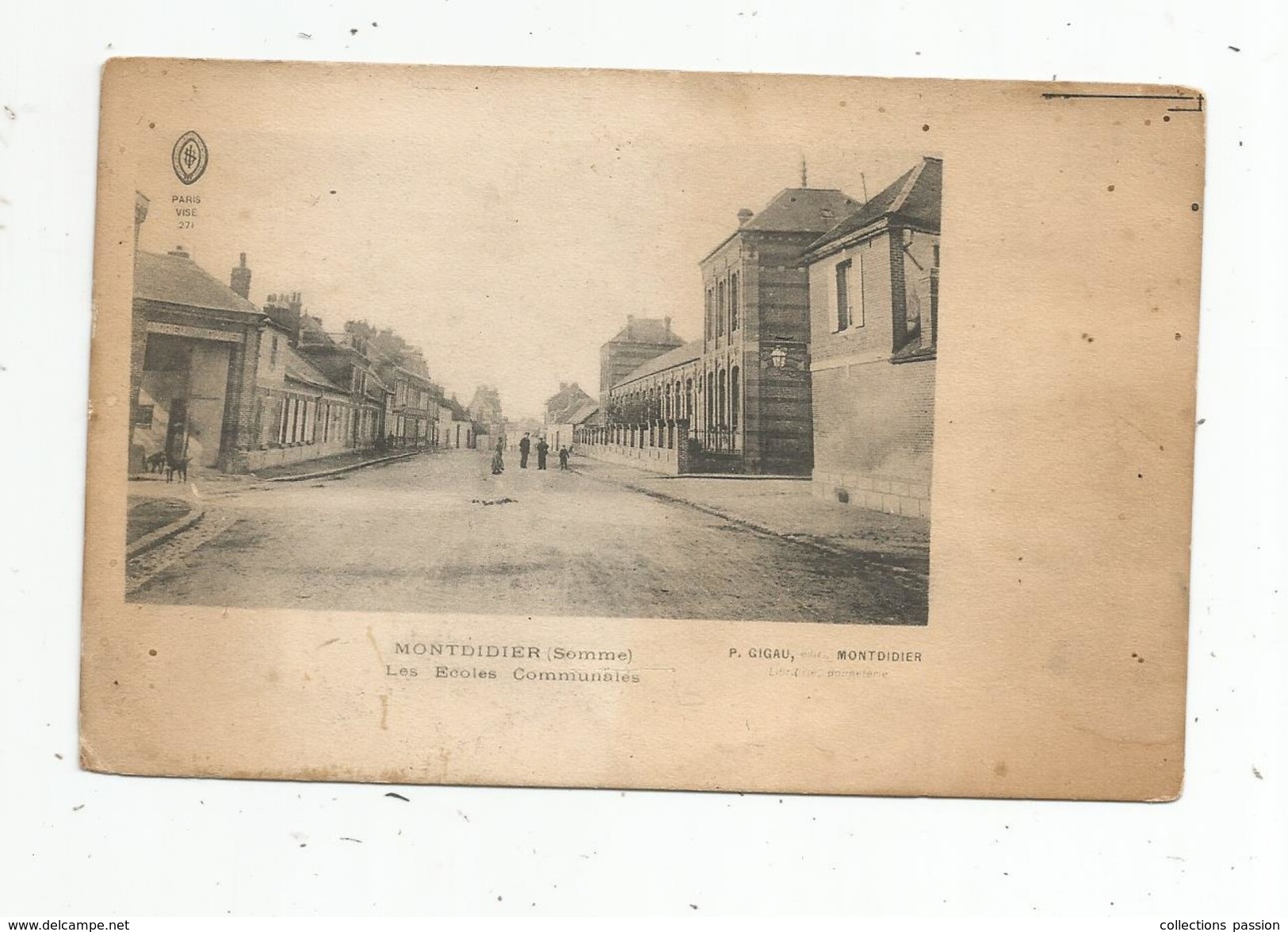 Cp , 80 , MONTDIDIER , Les écoles Communales , écrite 1916 , Ed : Longuet - Montdidier