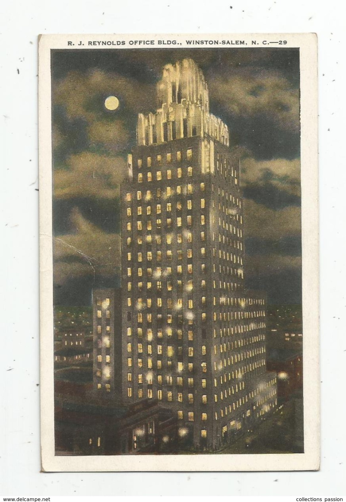 Cp , ETATS UNIS , NORTH CAROLINA , WINSTON SALEM , R. J. Reynolds Office Bldg. , écrite - Winston Salem