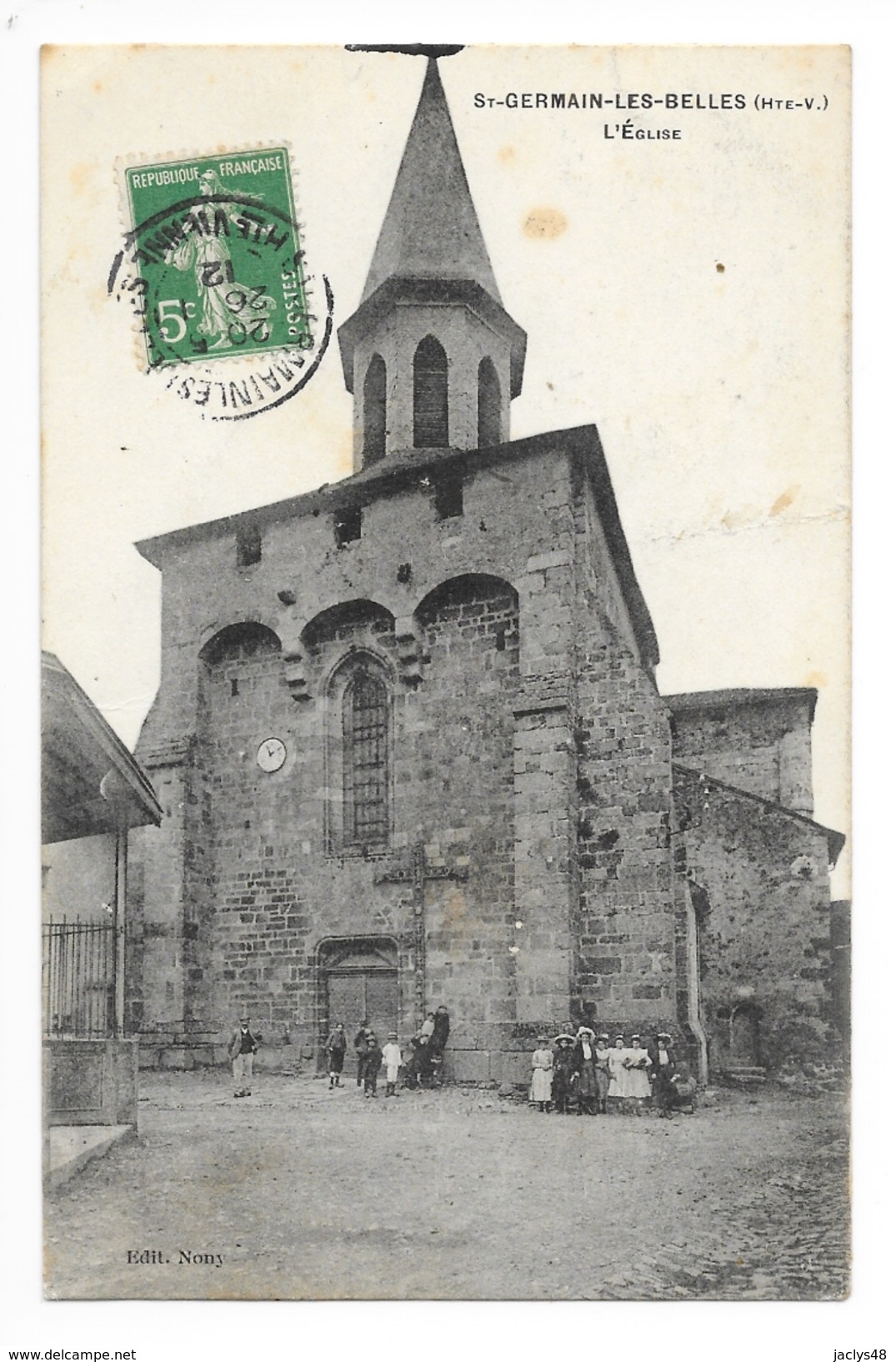 St-GERMAIN-LES-BELLES  (cpa 87)  L'église -   - L 1 - Saint Germain Les Belles