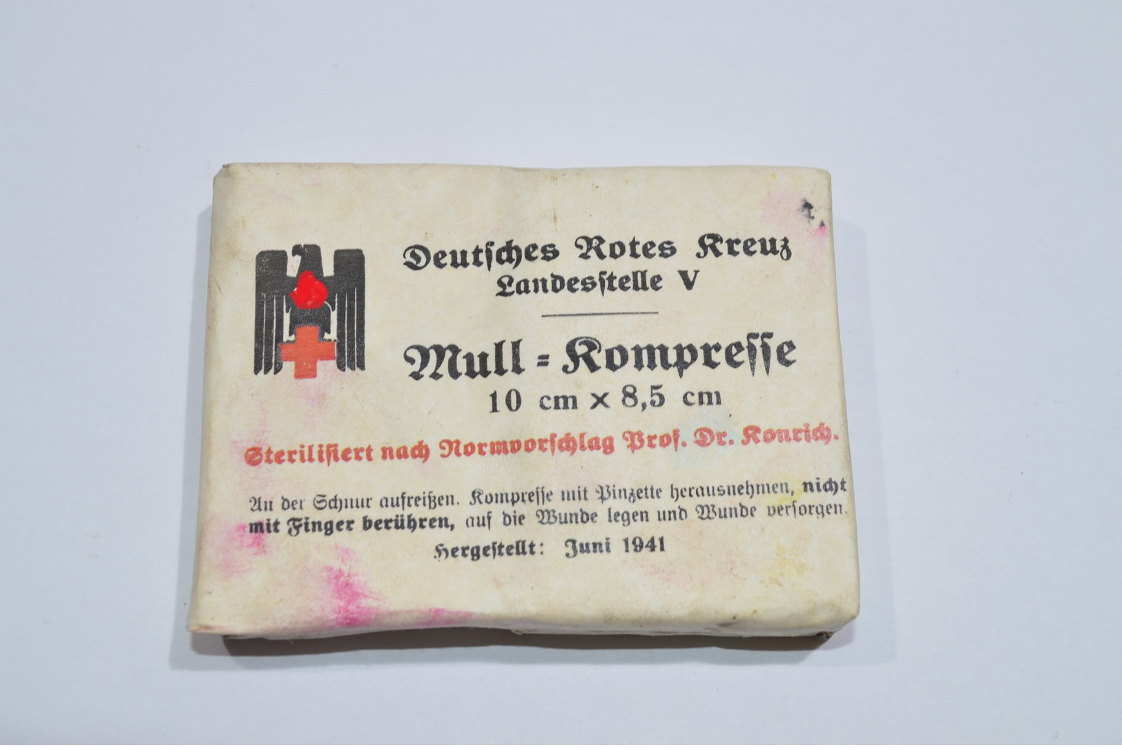 Pansement / Compresse Croix Rouge Allemande WW2 Allemand Ww2 Deuxième Guerre Mondiale 1939/1945 WWII - 1939-45