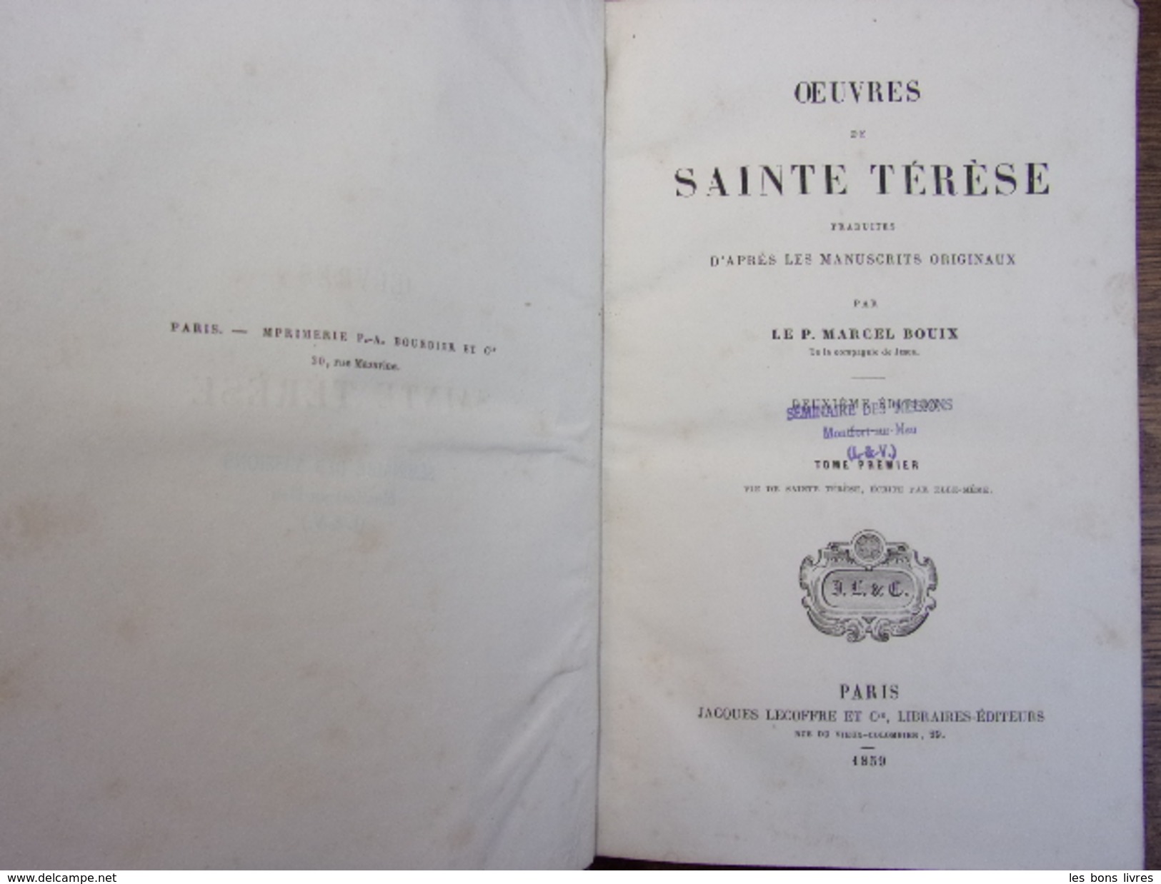 &OElig;UVRES DE SAINTE THERESE  Traduites D'après Les Manuscrits Originaux 3/3 Vols - 1701-1800