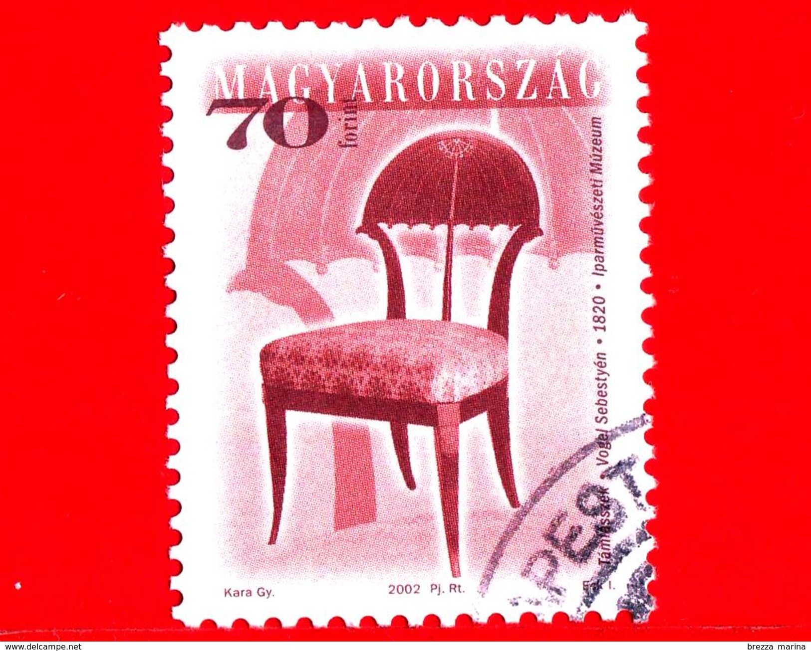UNGHERIA - Magyar - Usato - 2002 - Mobili Antichi - Arredamento - Sedia - Chair - Armchair - 70 - Gebruikt
