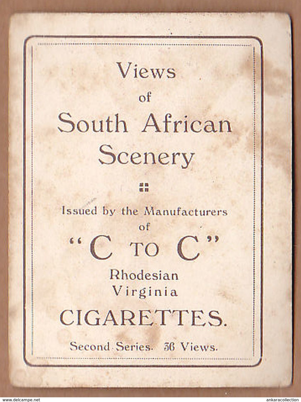 AC - RAILWAY HEAD OFFICE LOURENCO MARQUES VIEWS OF SOUTH AFRICAN SCENERY RHODESIAN VIRGINIA CIGARETTES - Autres & Non Classés