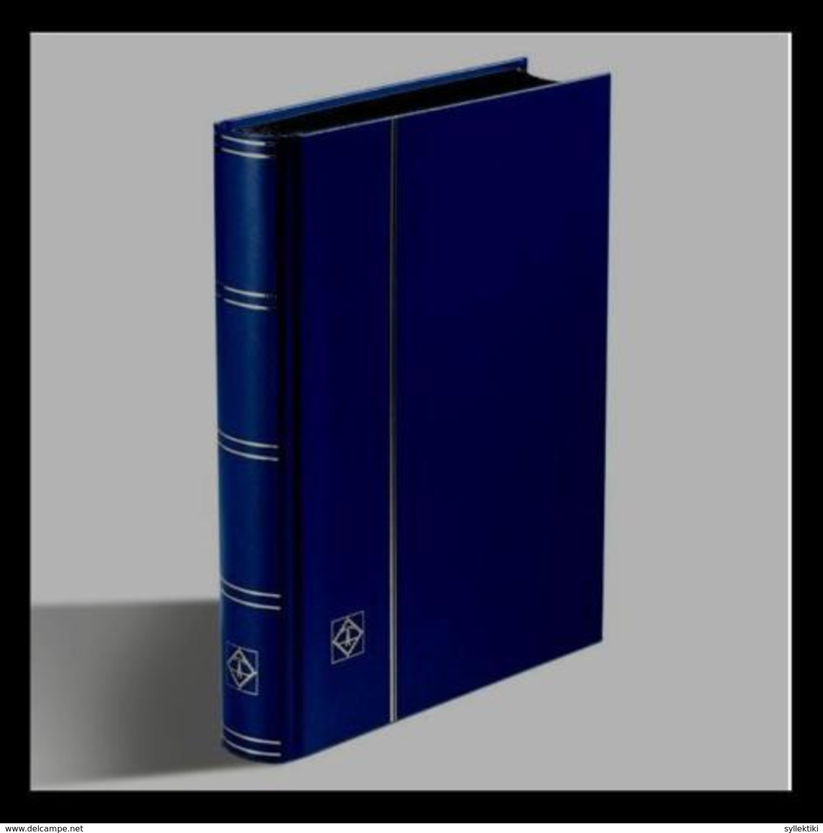 LIGHTHOUSE BASIC TYPE STOCKBOOK FOR STAMPS 64 BLACK PAGES, BLUE COLOUR - Autres & Non Classés