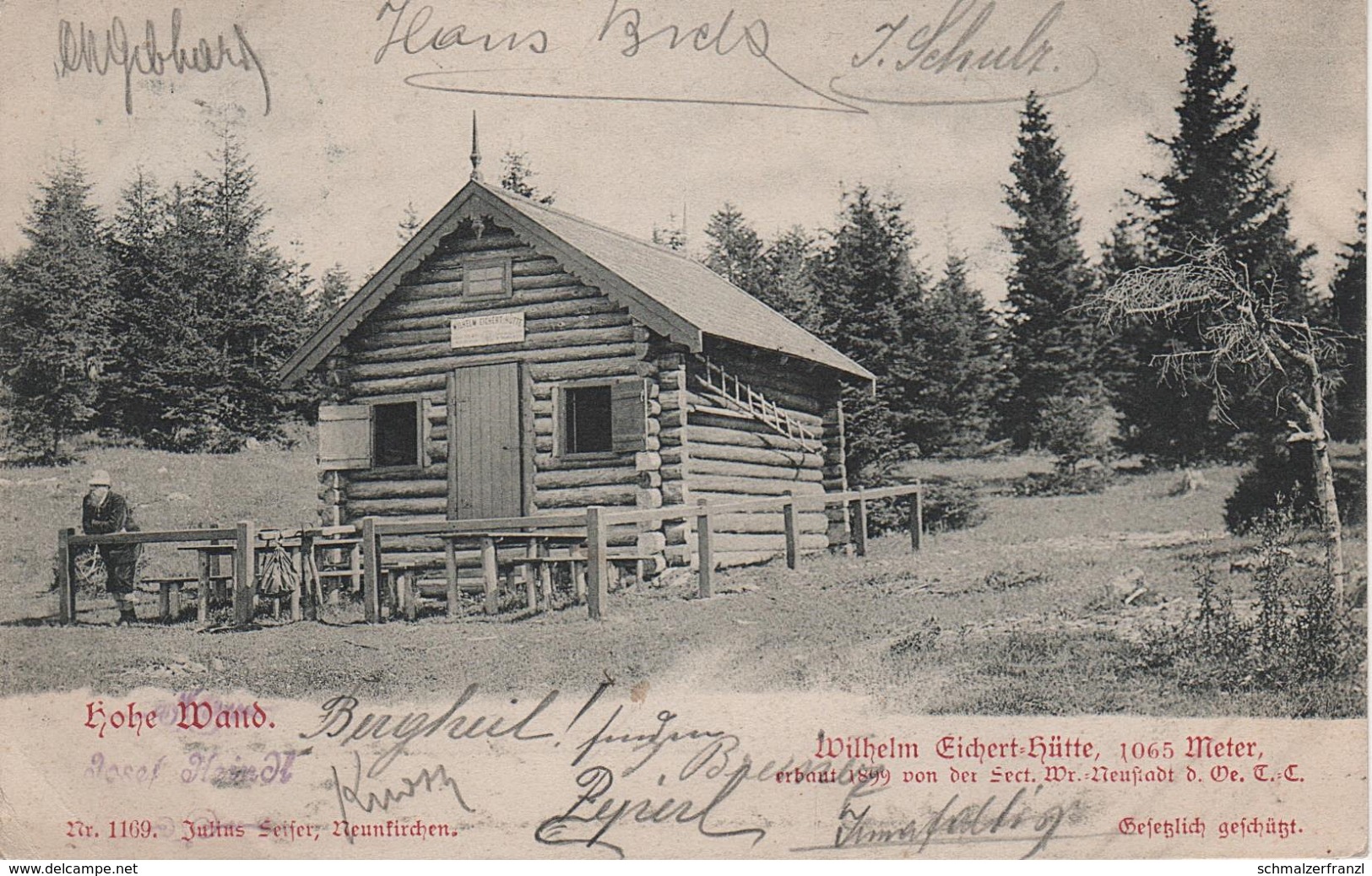 AK Hohe Wand Wilhelm Eichert Hütte Eicherthütte A Große Kanzel Stollhof Zweiersdorf Grünbach Oberhöflein Autriche - Schneeberggebiet