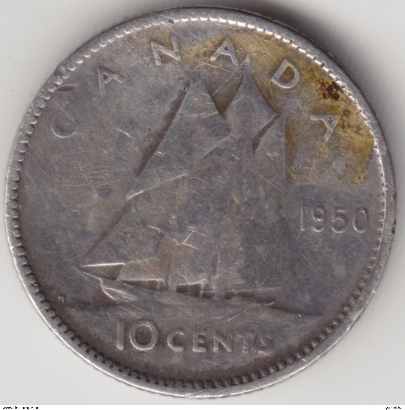 @Y@    Canada    10 Cents  1950    (4457) - Canada