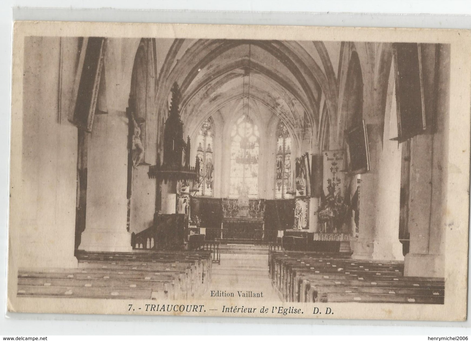 Meuse - 55 - Triaucourt Intérieur De L'église 1935 Ed Daniel Delboy Mirecourt - Sonstige & Ohne Zuordnung