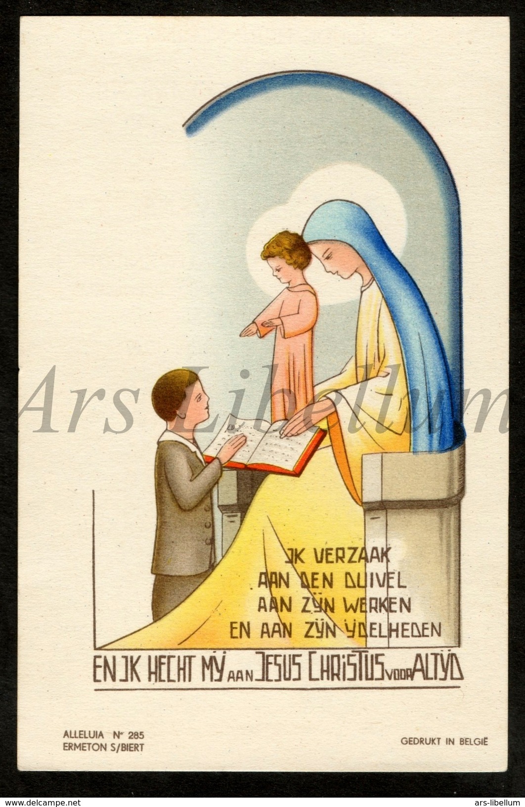 Communieprentje / Communie / Communion / Confirmation / 2 Scans / 1949 / Jozef Schrevens / Leuven - Kommunion Und Konfirmazion