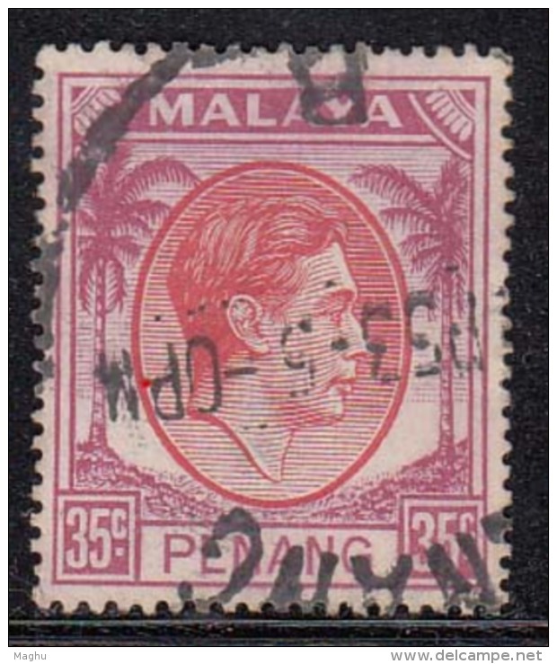 35c Used Penang KG VI, 1949 - 1952 Series, Malaya - Penang