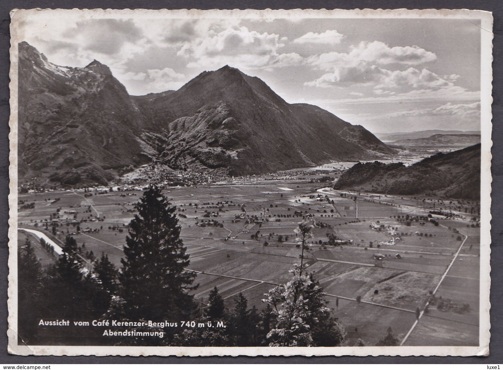 SWITZERLAND,  CAFE  KERENZER , FILZBACH  , OLD  POSTCARD - Filzbach