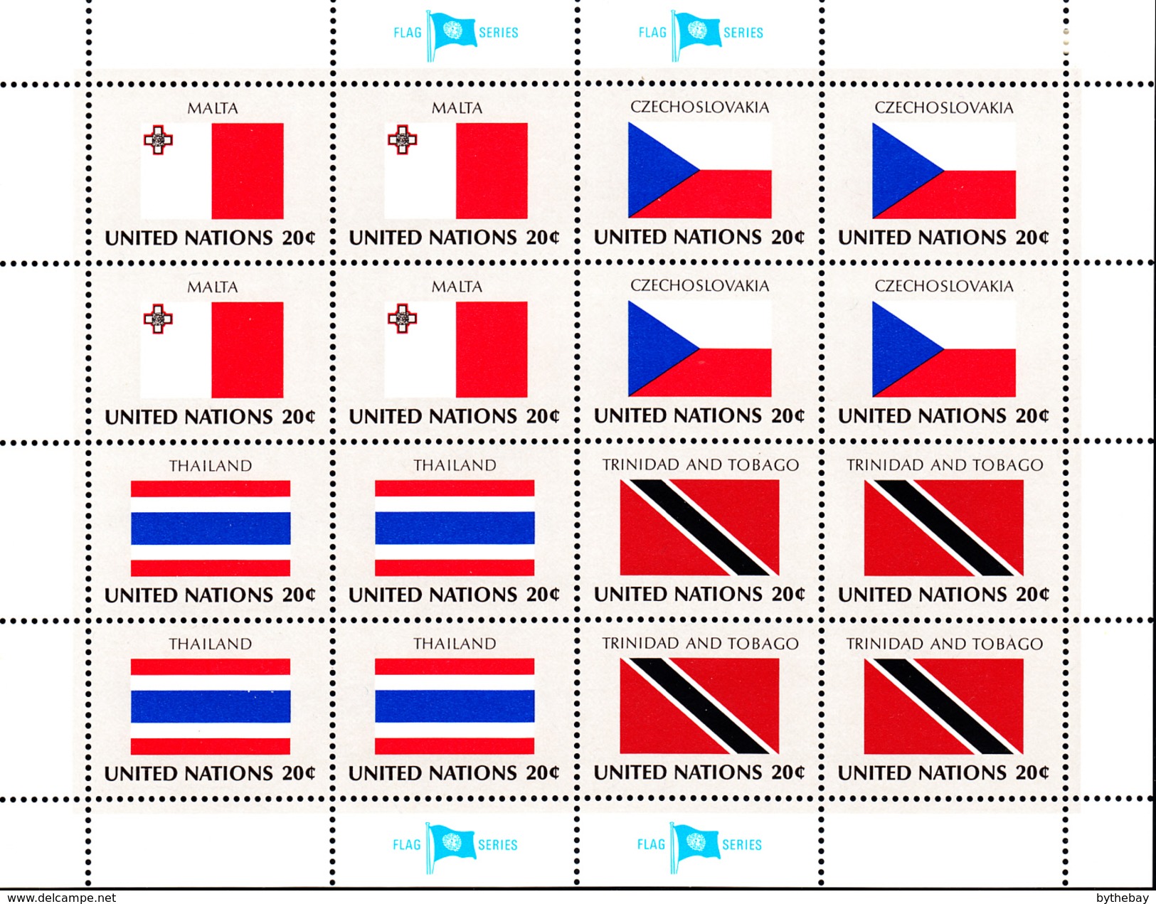 United Nations NY MNH 1981 Flag Sheets Scott #350-#365 - Neufs