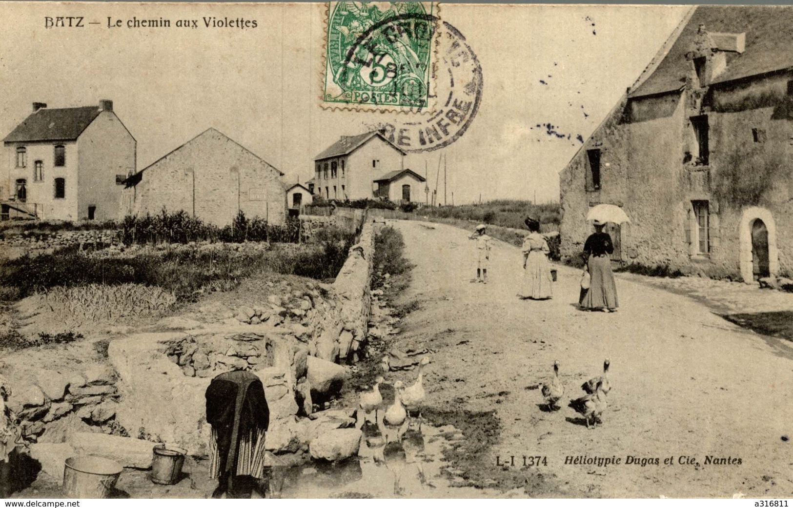 LE BOURG DE BATZ  RUINES DE NOTRE DAME DU MURIER ET EGLISE SAINT GUENOLE - Batz-sur-Mer (Bourg De B.)