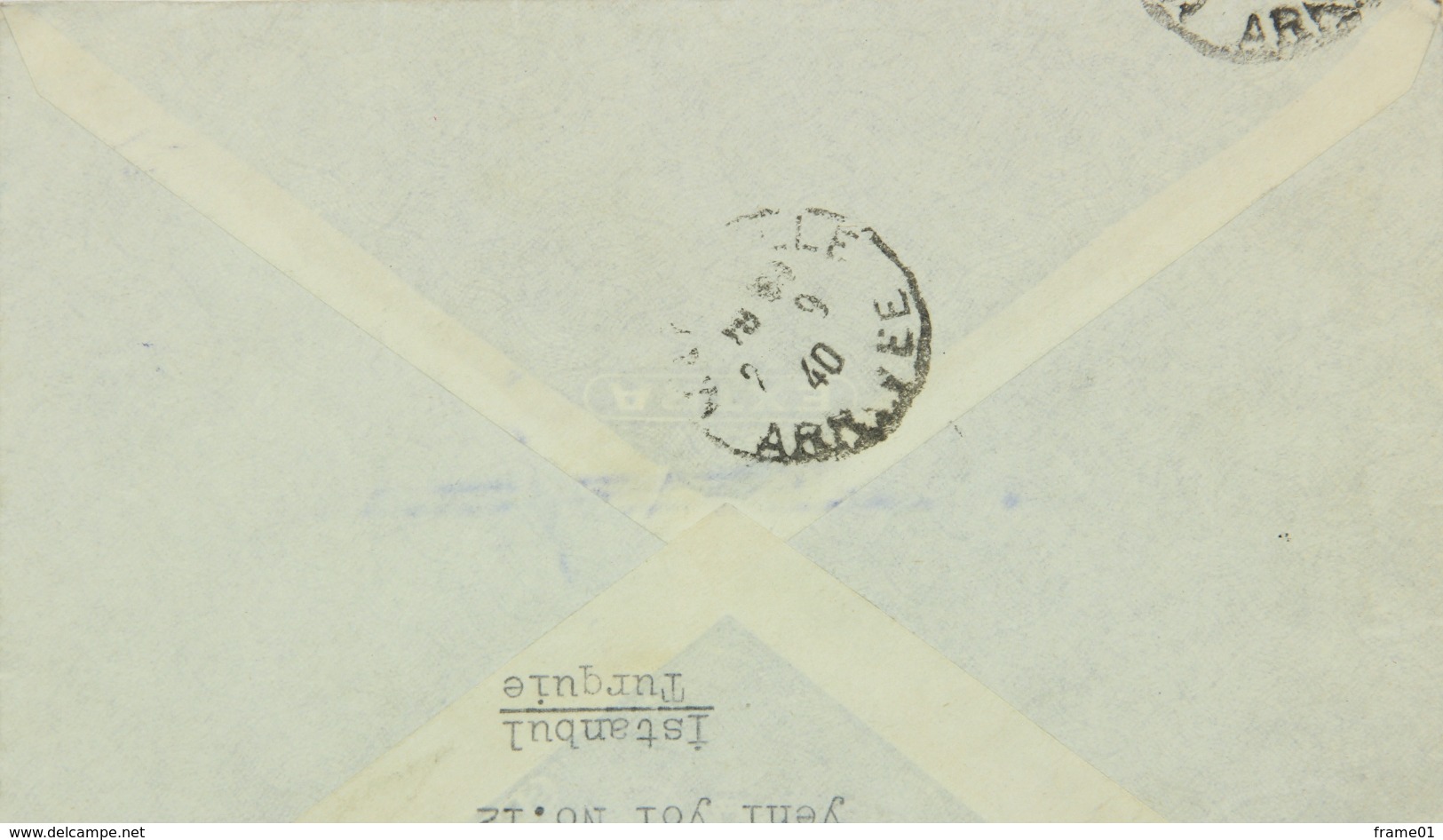 Enveloppe Recommandée AR 1940 Istanbul --> Marseille, Affr. 39 K 20 - Lettres & Documents