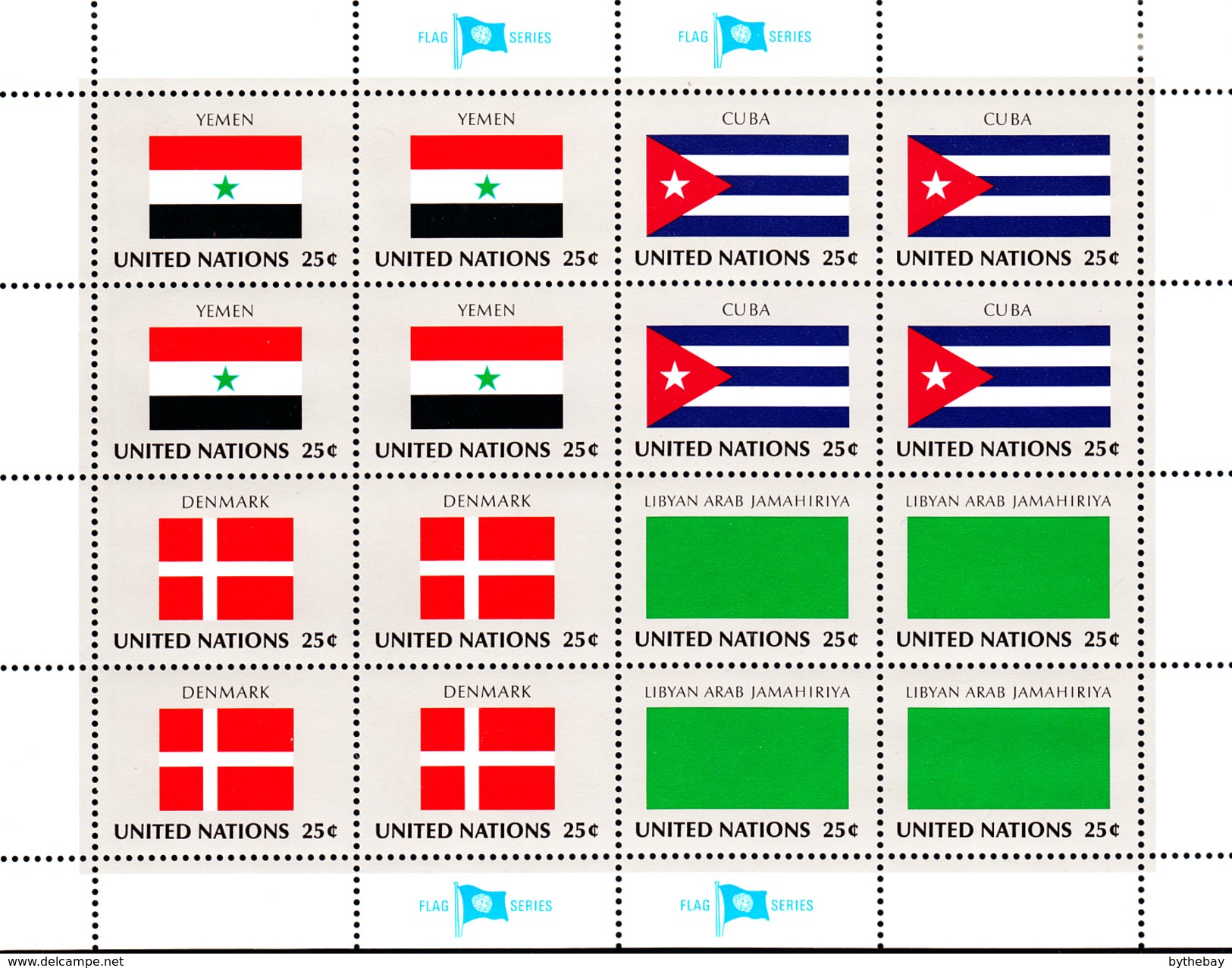 United Nations NY MNH 1988 Flag Sheets Scott #528-#543 - Neufs