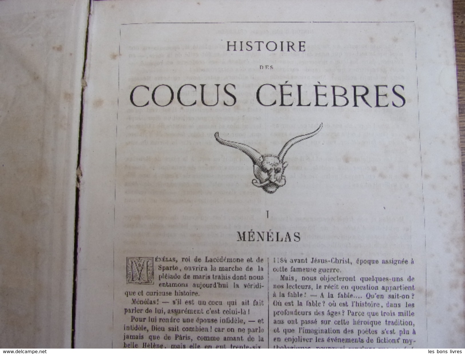 HISTOIRE DES COCUS CÉLÈBRES  H. De Kock Illustré, Vol In4 ( Rare ) - 1701-1800