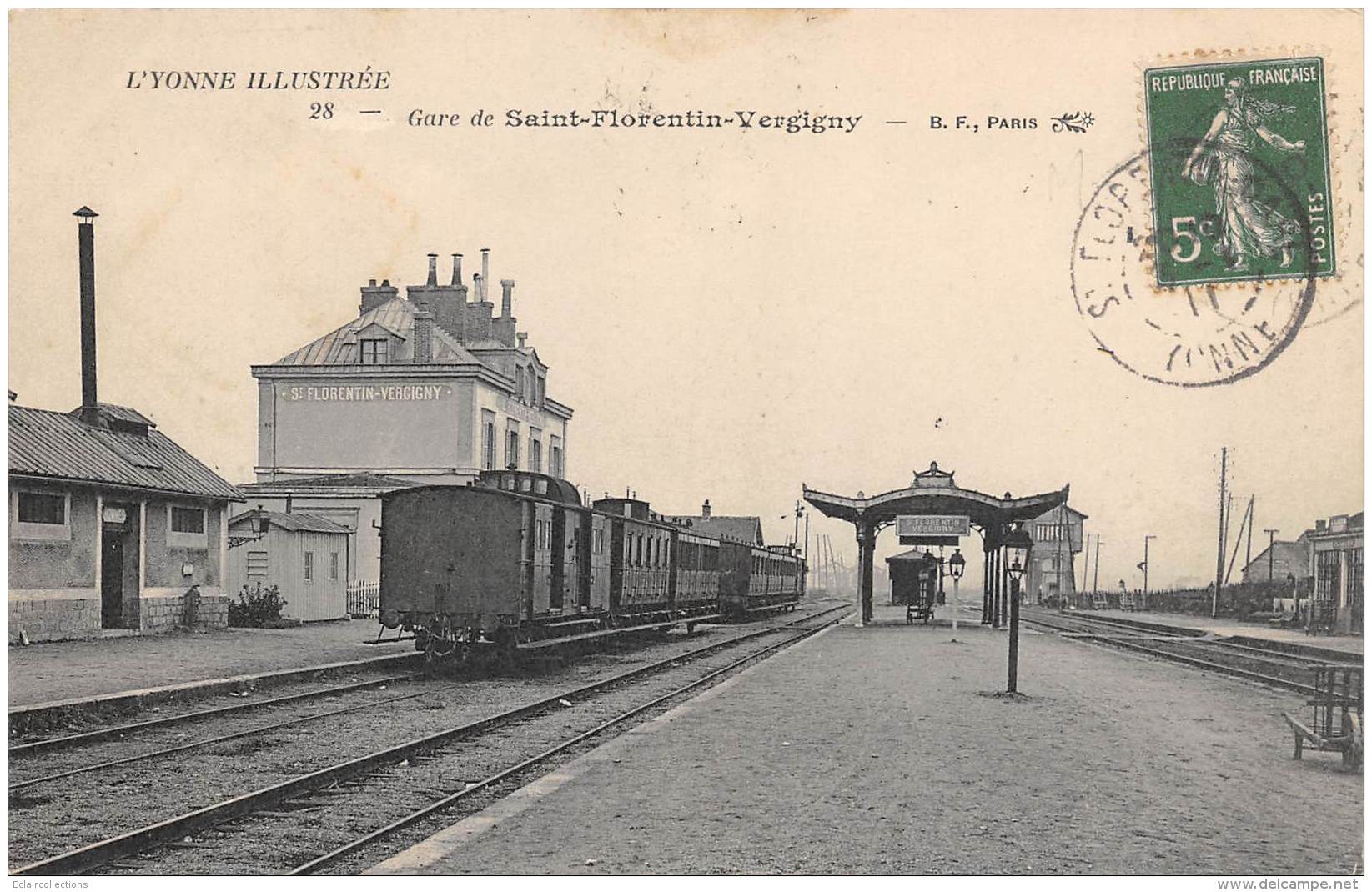 Saint Florentin       89  -    La Gare .    (voir Scan) - Saint Florentin