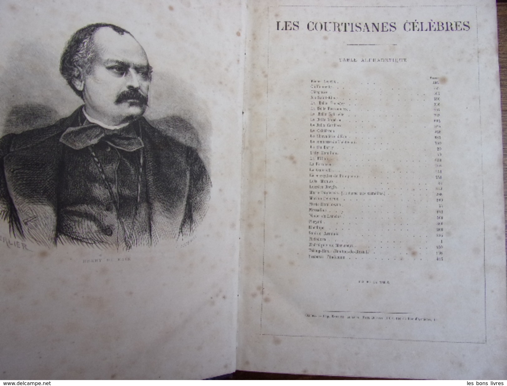 HISTOIRE DES COURTISANES CÉLÈBRES H. De Kock Illustré, Vol In4 ( Rare ) - 1701-1800