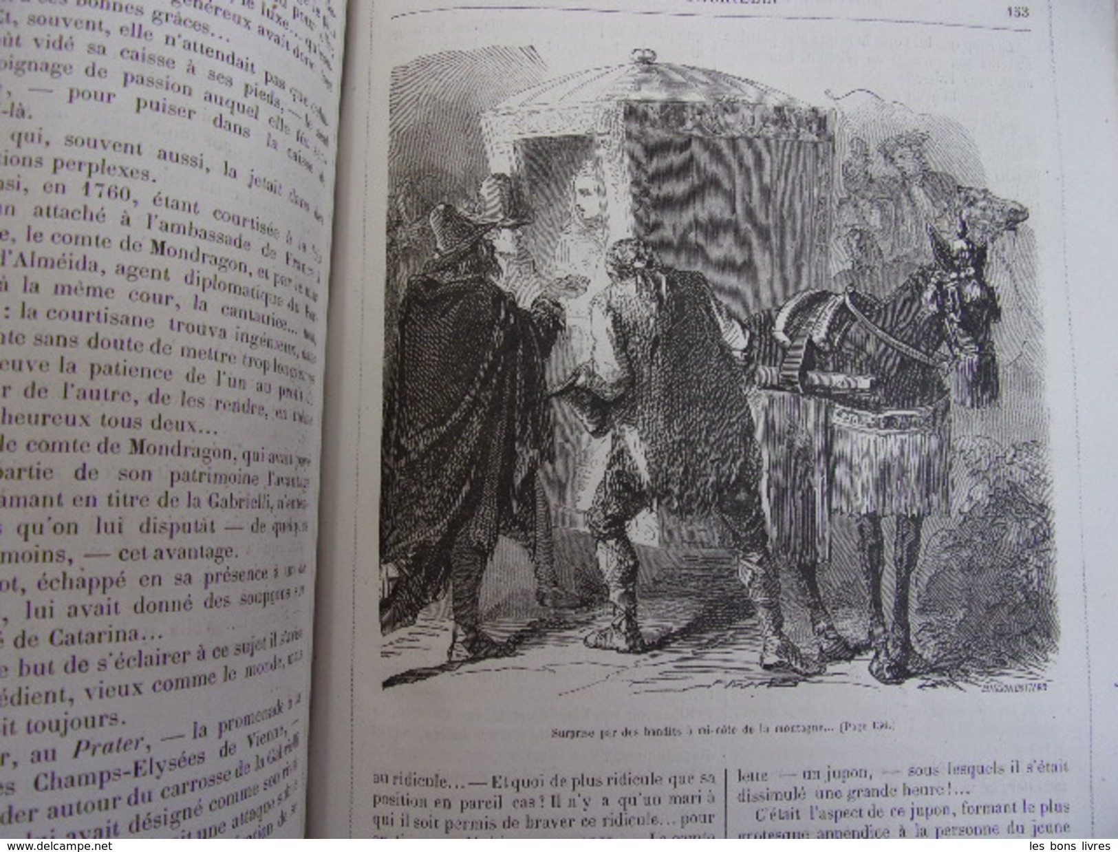 HISTOIRE DES COURTISANES CÉLÈBRES H. de Kock illustré, vol in4 ( rare )